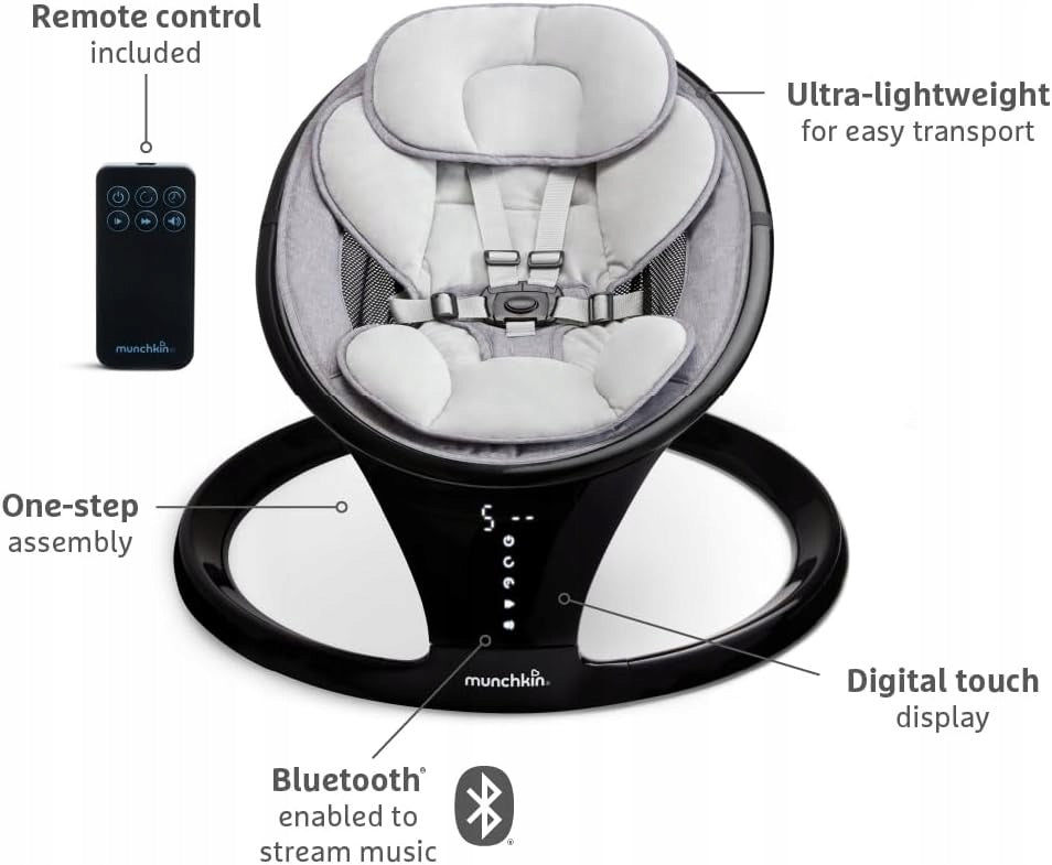 Electric rocker Munchkin Bluetooth for babies black Brand Munchkin