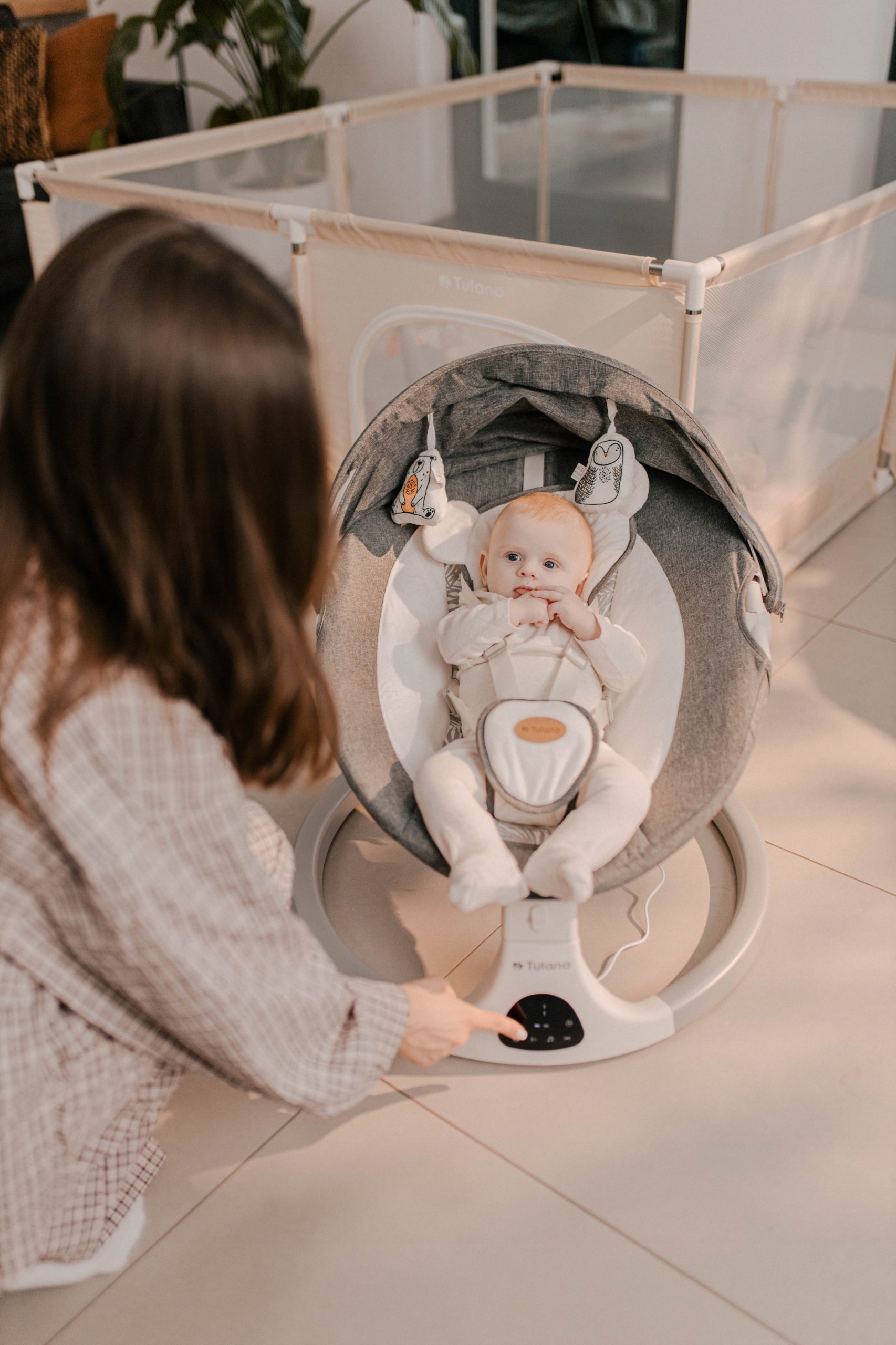 Electric rocker for babies Cradle TULANO music BT Brand TULANO