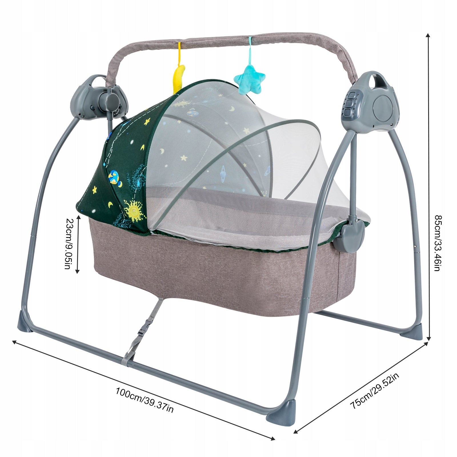 Electric rocking bed for babies aged 0-18 months Manufacturer code q1180