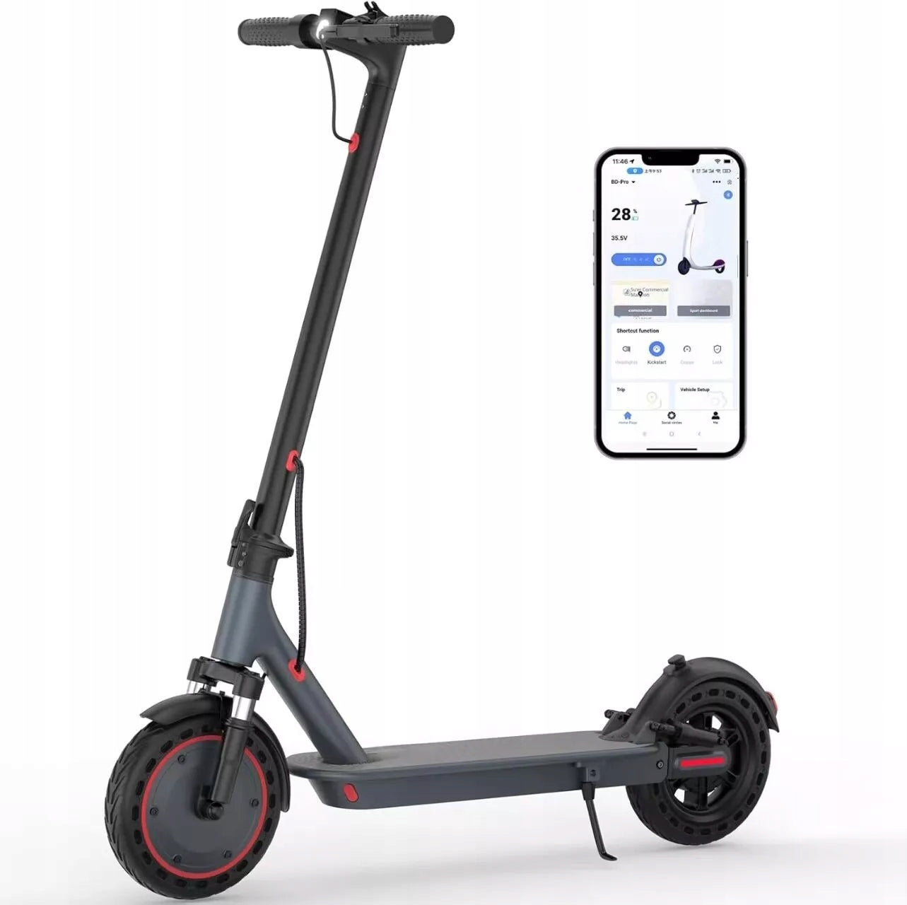 Electric scooter 10″ 500W dual hydraulic shock absorption LADPED LP10-0101