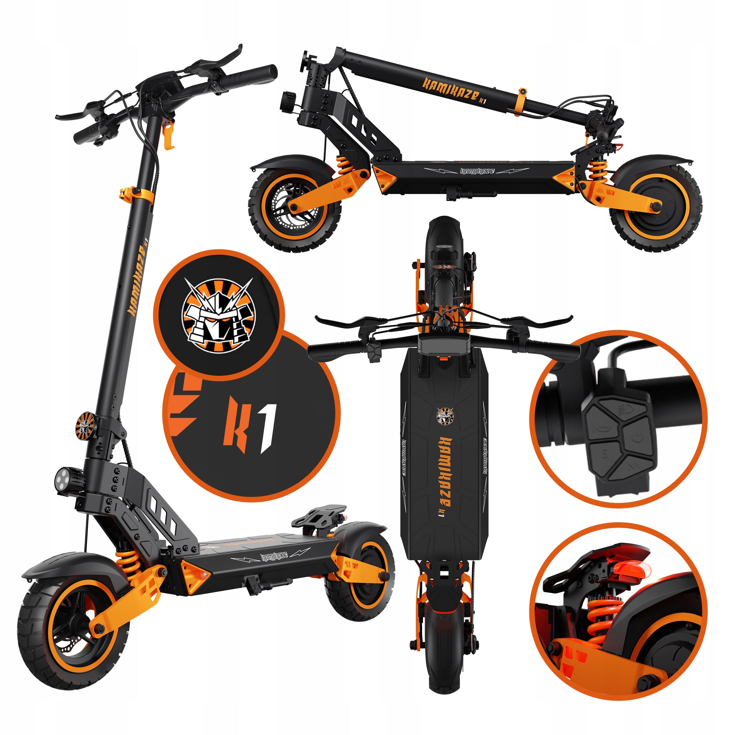 Electric scooter 1000W power Peak Kamikaze K1 2025 48V 15Ah range 60km