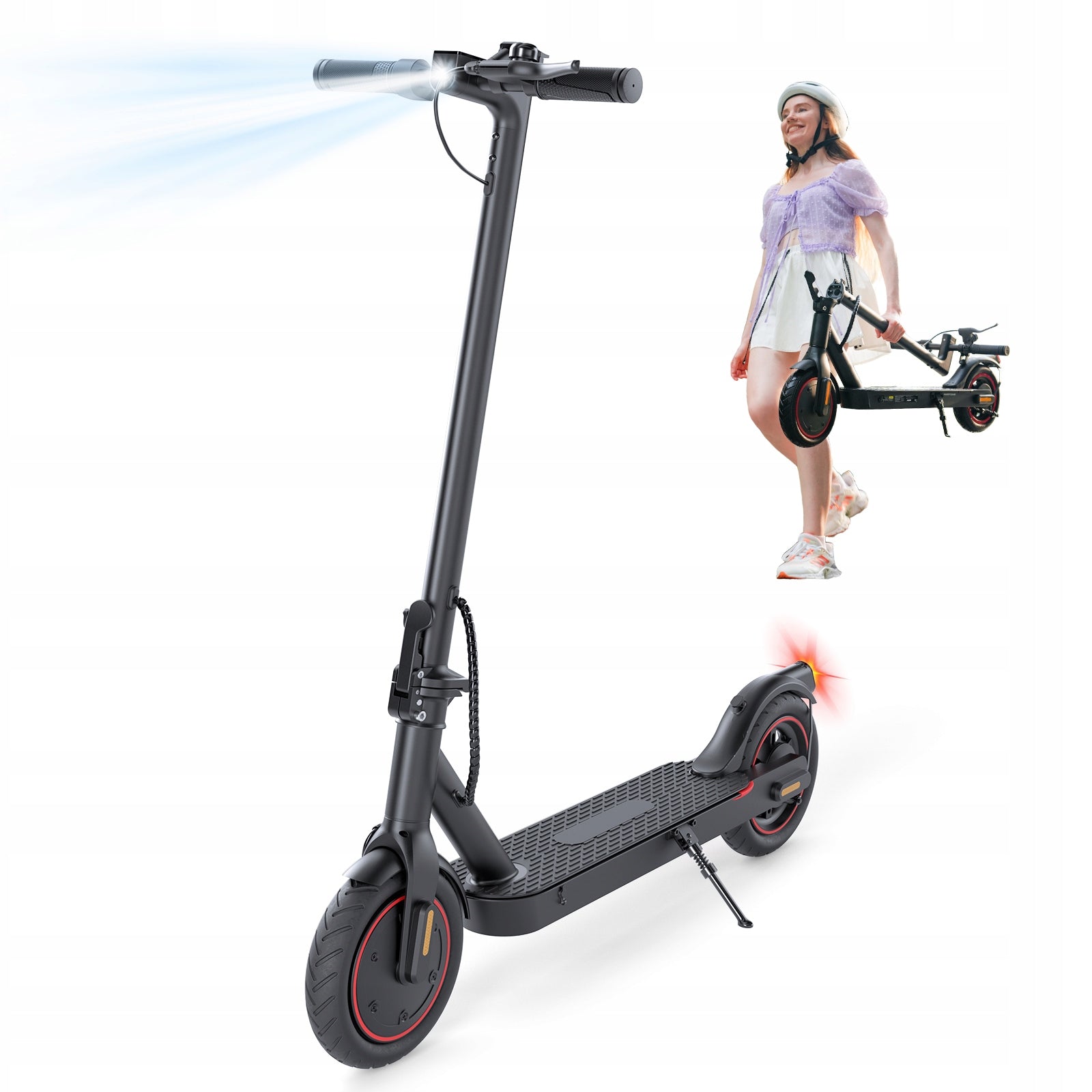 Electric scooter 350W 36V7.8Ah for Adult 34km 3 speed settings Rear Drive