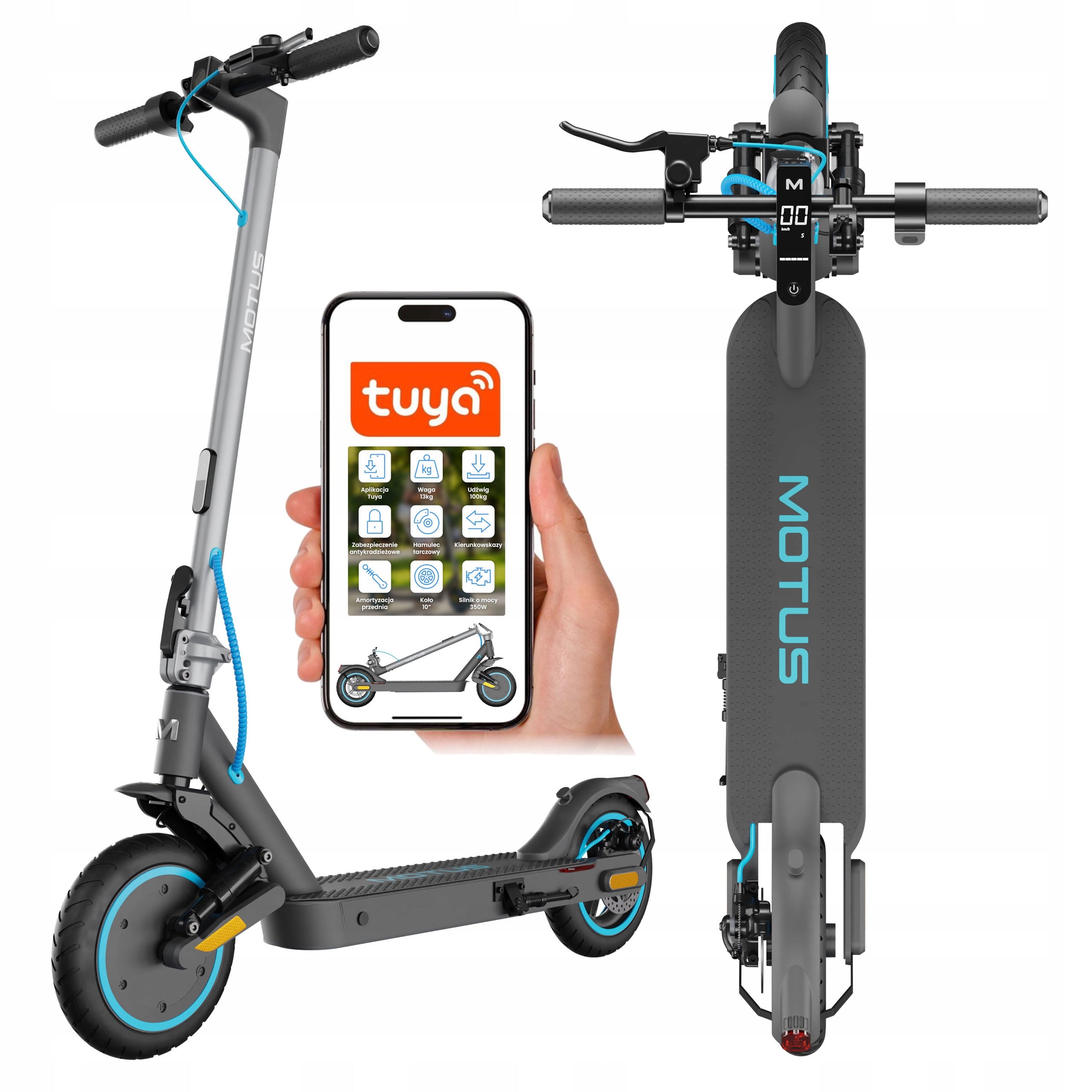 Electric scooter Motus Scooty 10 Elite 350 W app Tuya bluetooth