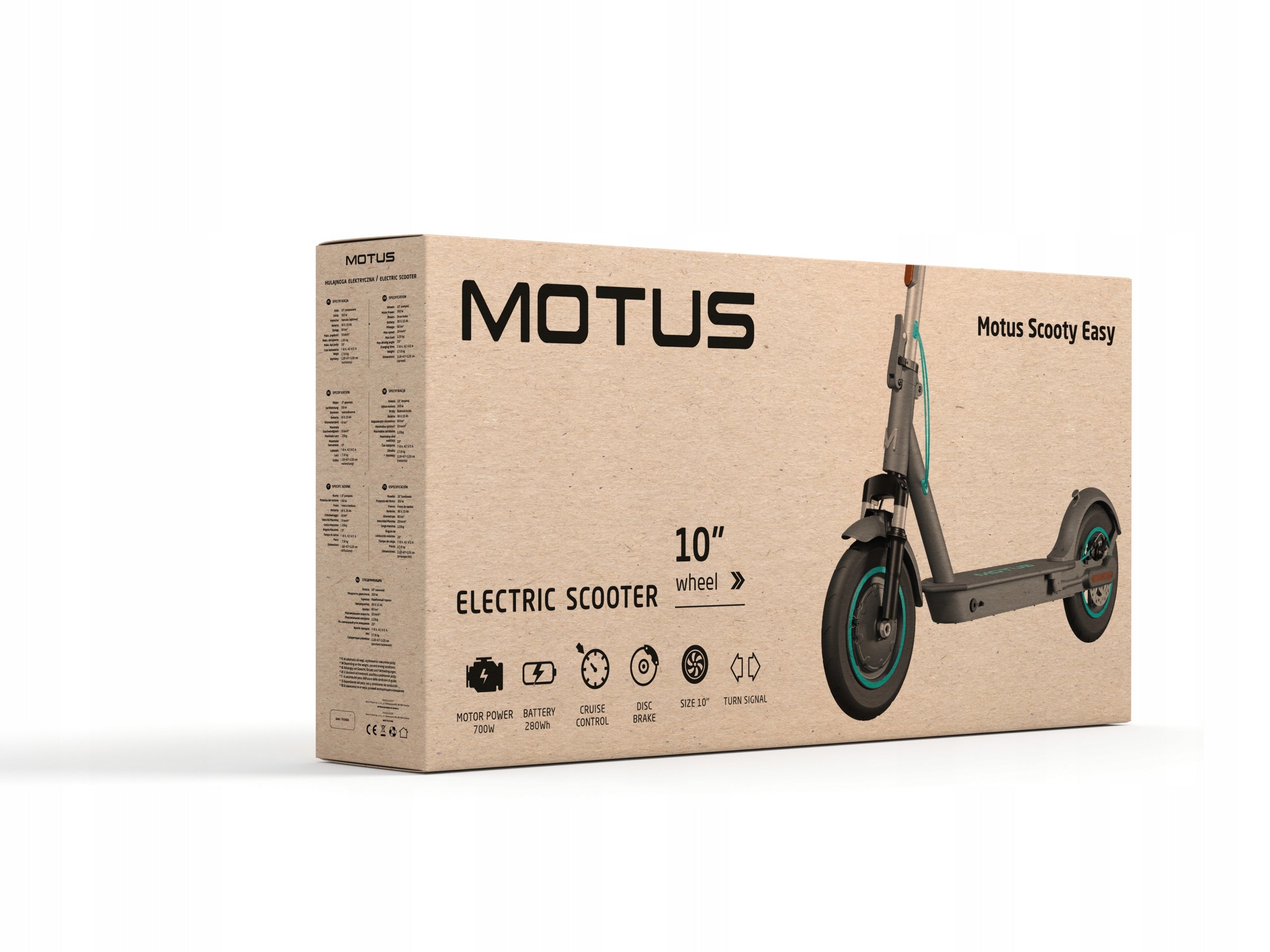 Electric scooter Motus Scooty Easy 350W, 10", range up to 30km, 7,8 Ah Manufacturer code AKC052-4E  Motus Scooty Easy