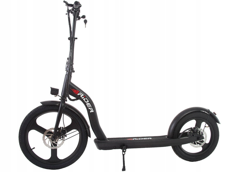 Electric scooter RIDER Monster 45km 350W 10" Black Additional features lighting