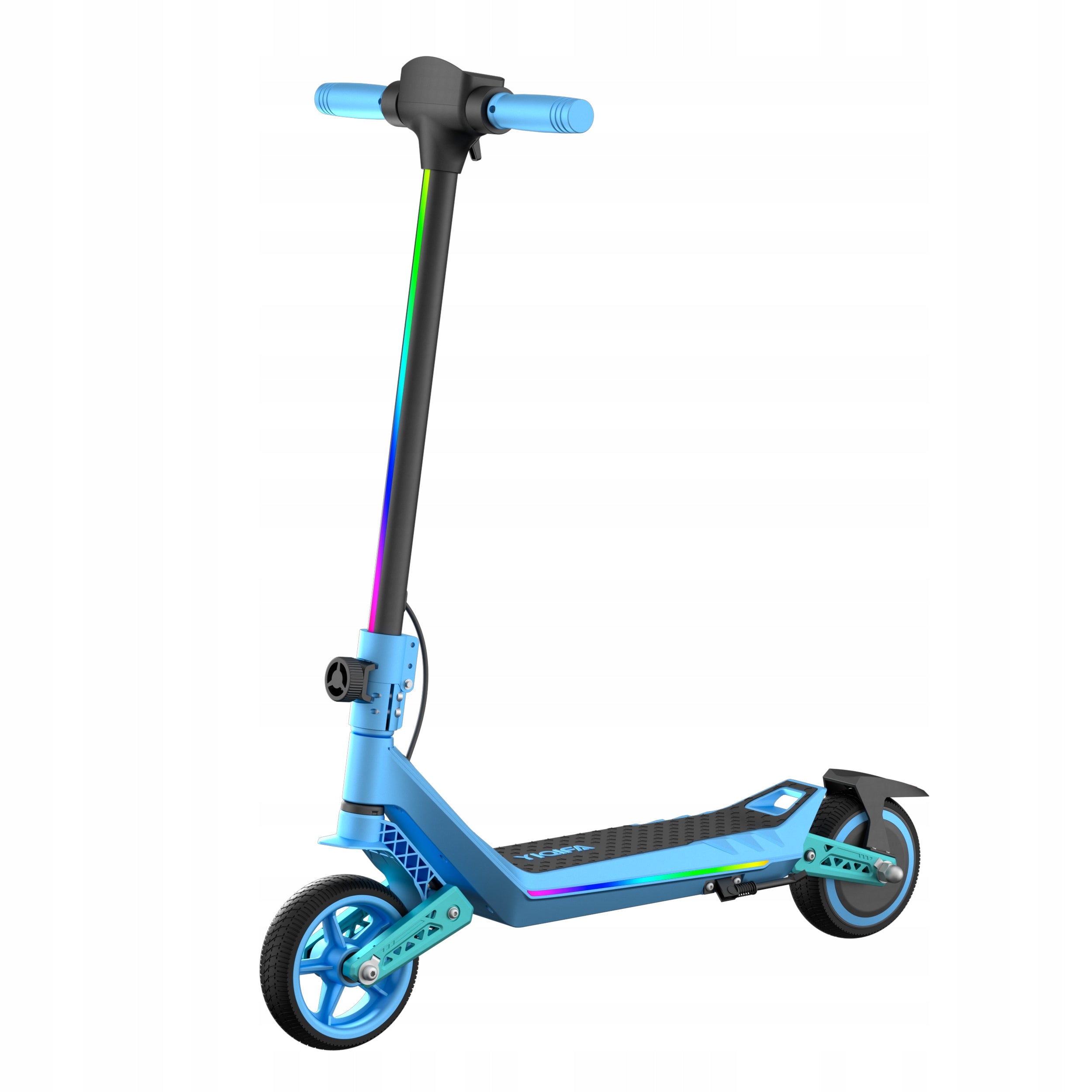 Electric scooter blue LED folding 2 wheels 130 W 16 km/h Model Hulajnoga elektryczna LED