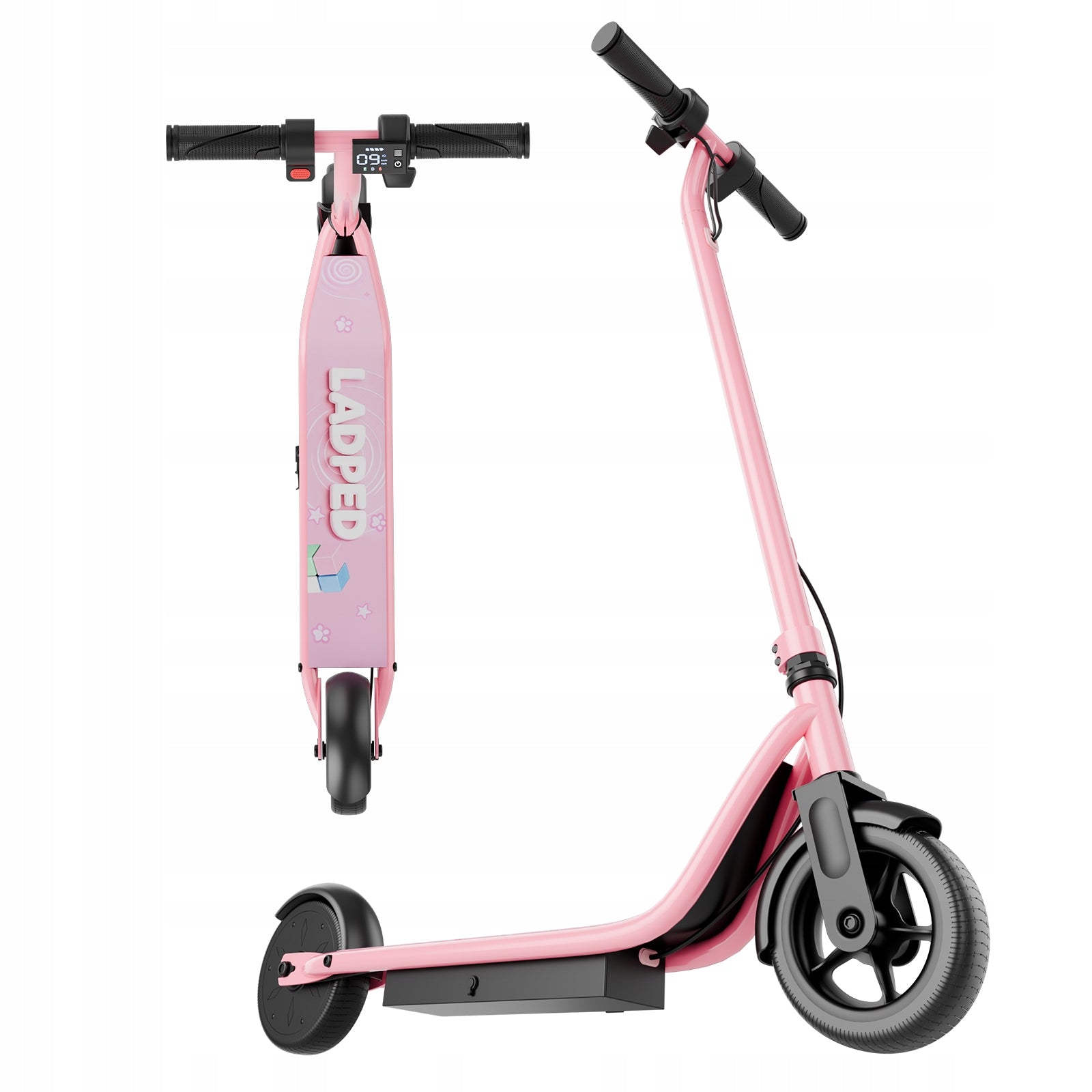 Electric scooter for children,15KM/H 16 km Range Foldable LED,Pink