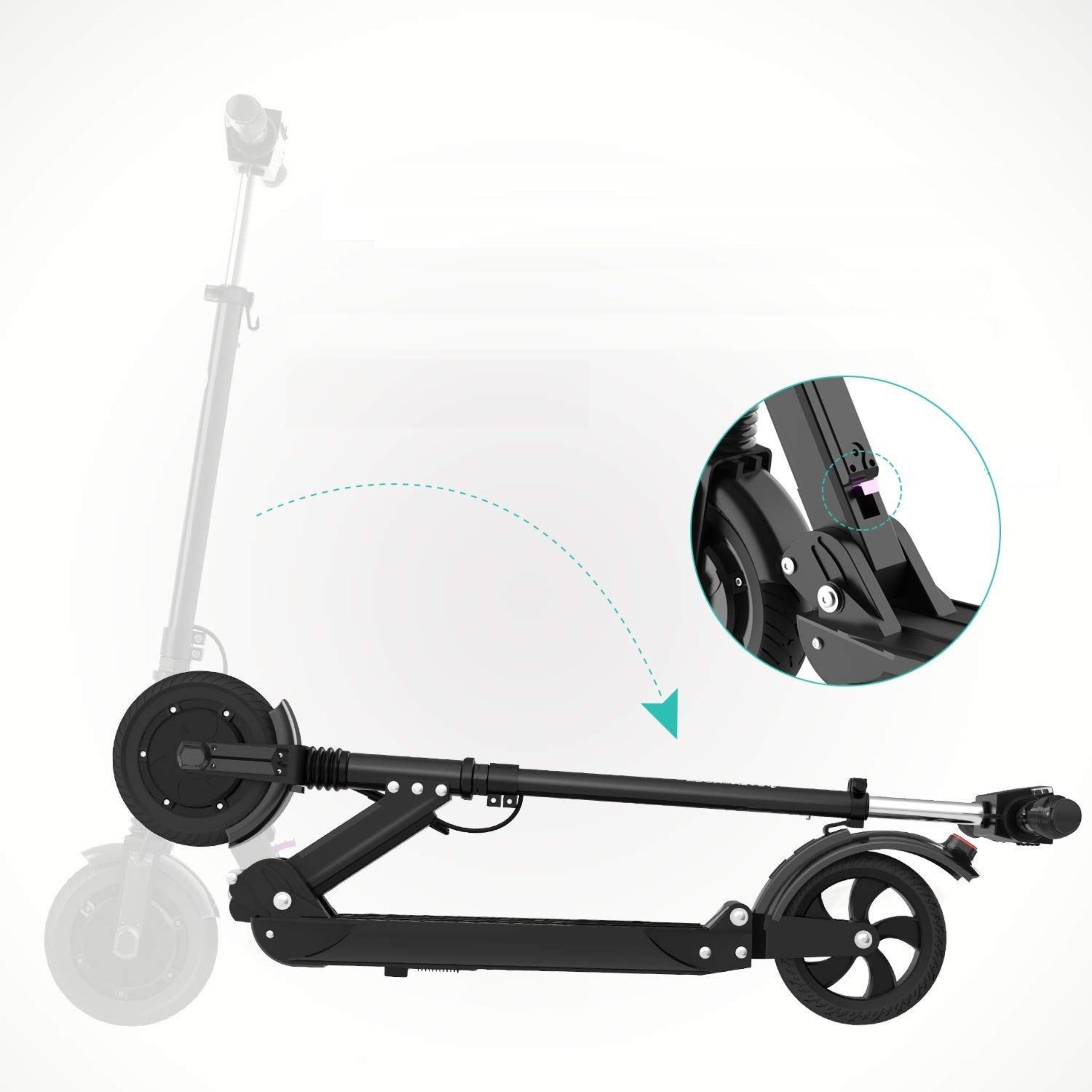 Electric scooter lightweight folding 3speed shock absorption front back black Brand OiO