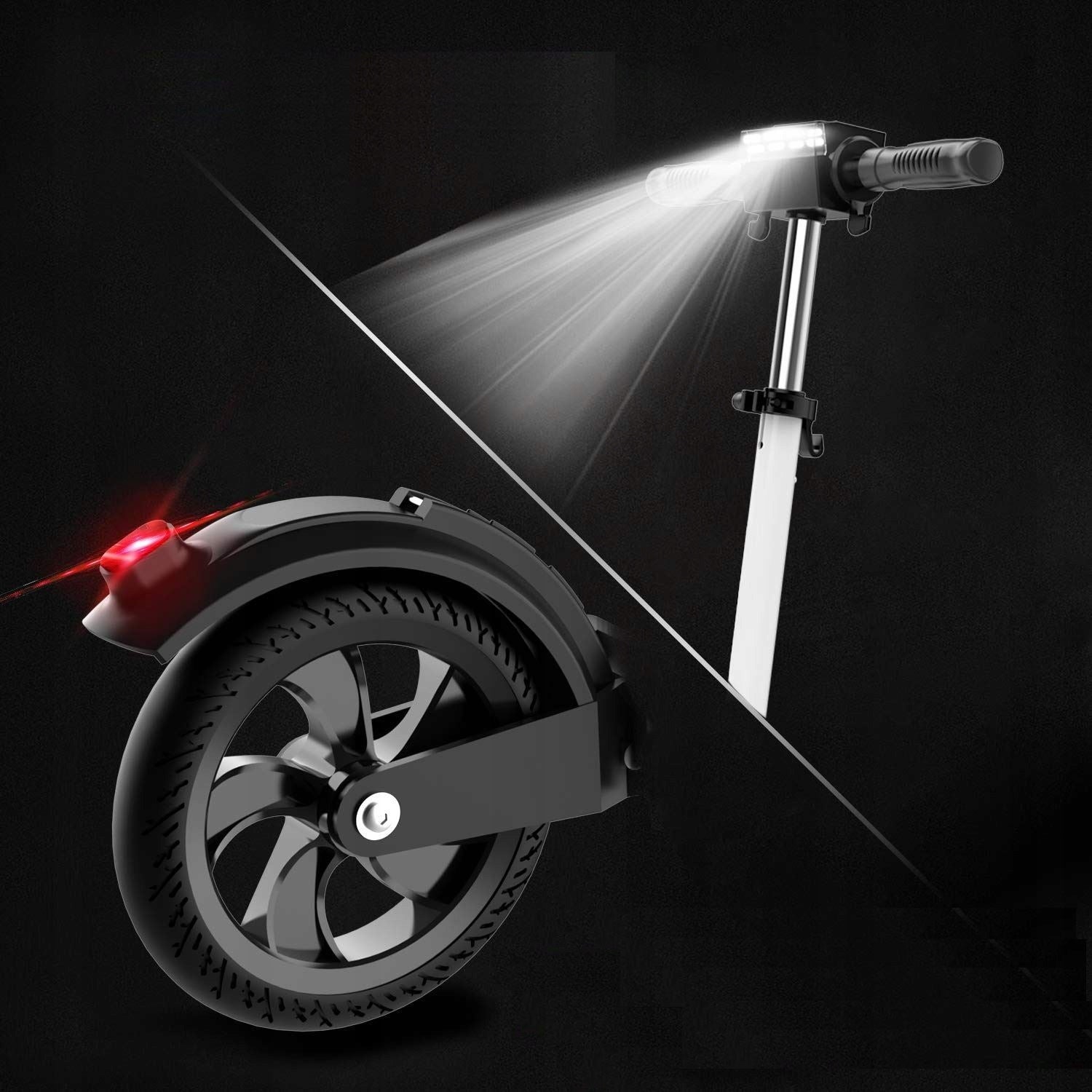 Electric scooter lightweight folding 3speed shock absorption front back black Engine power 350 W