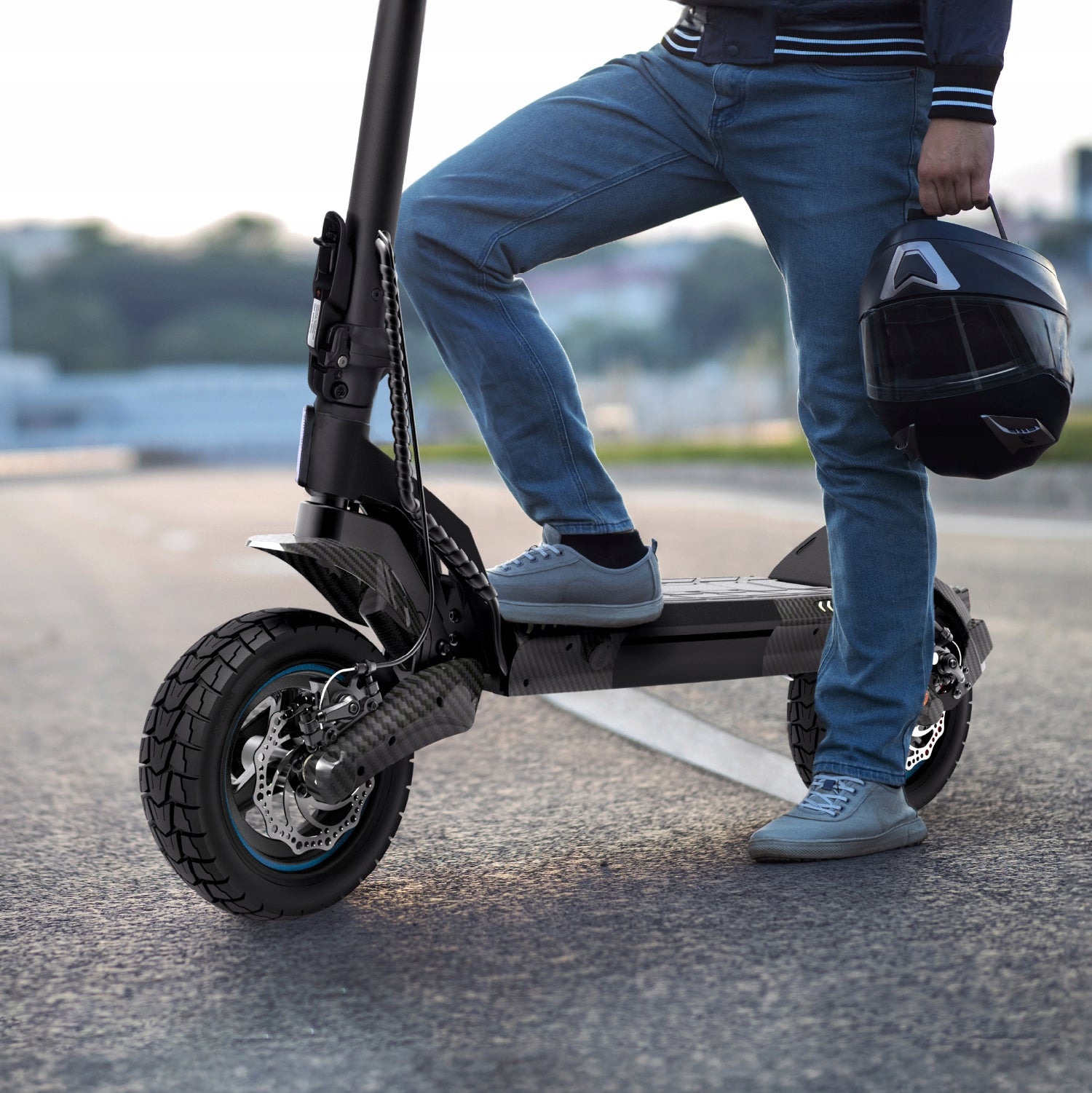 Electric scooter with application range 60 km 4 speed modes 2x800W Engine power 800 W
