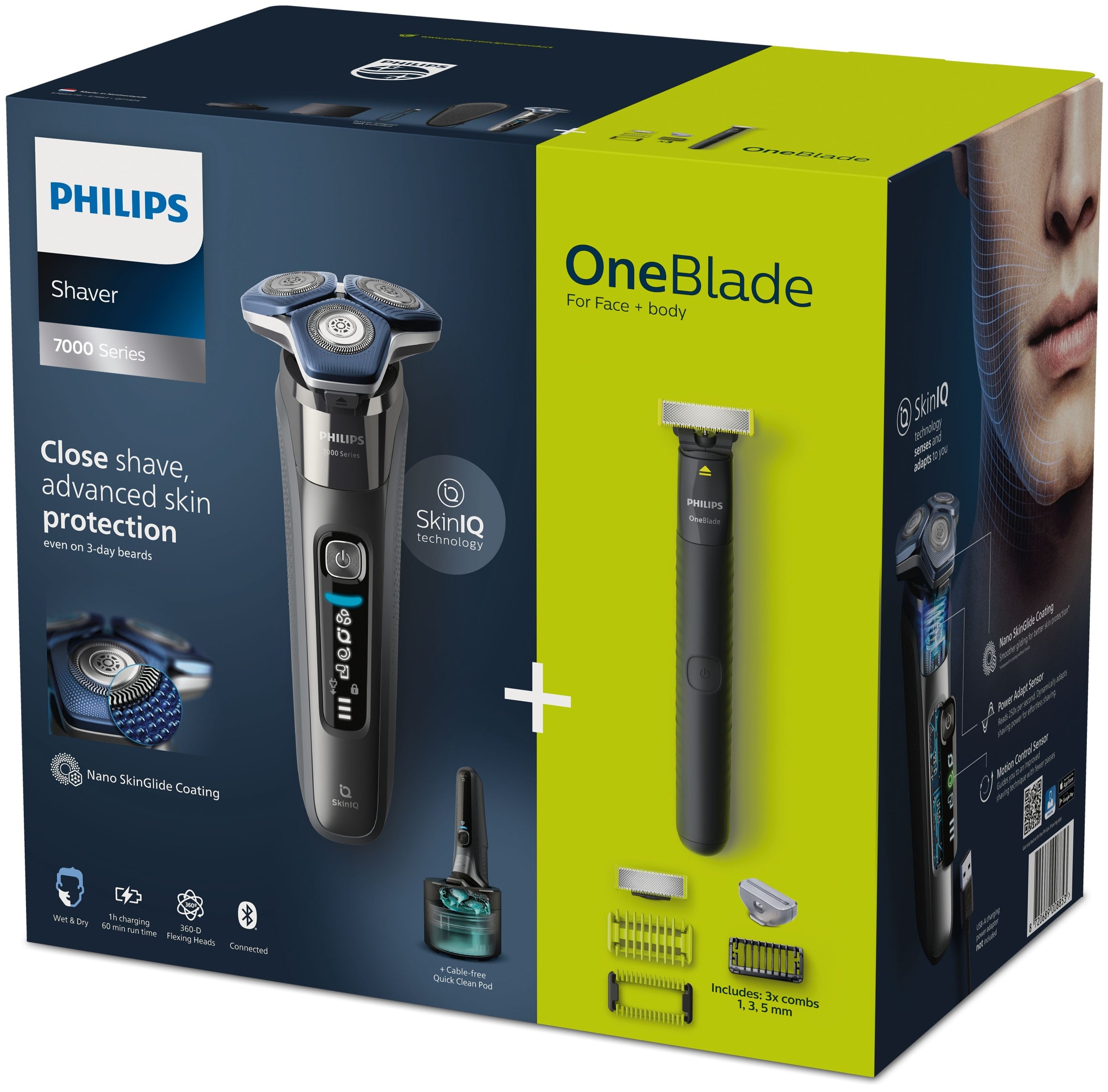 Electric shaver Philips Series 7000 + OneBlade S7887/78 Manufacturer code 880788778010