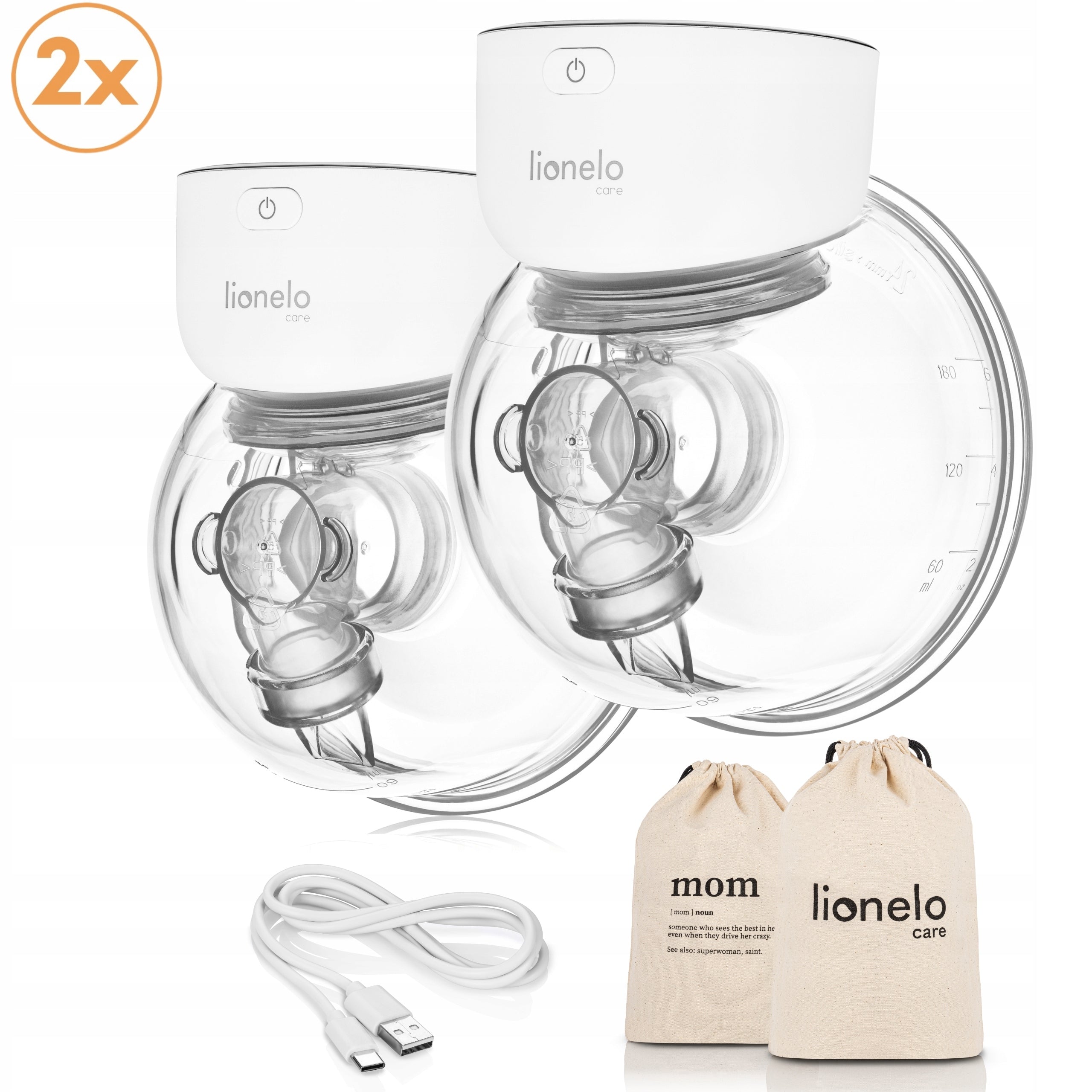 Electric shell breast pump DOUBLE HANDS- FREE Lionelo FIDI FREE SIMPLE