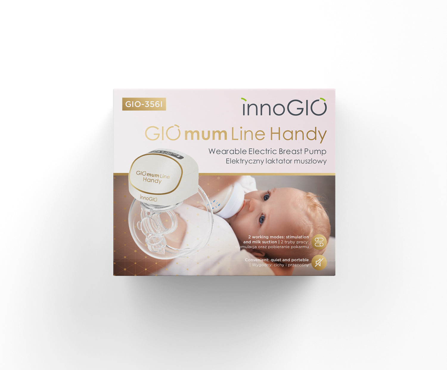 Electric shell breast pump InnoGIO GIOmom Line Handy Medical device no