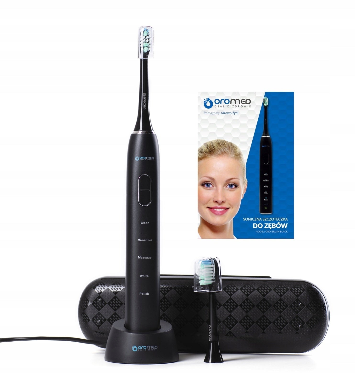 Electric sonic toothbrush Oromed ORO-BRUSH black +ETUI