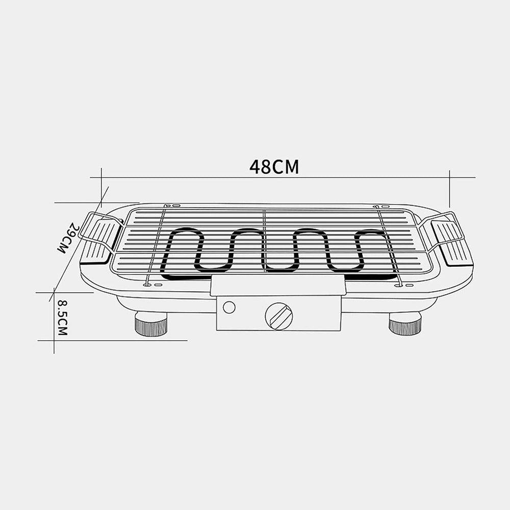 Electric table grill for indoor use 2000W Model S3viiuwf23