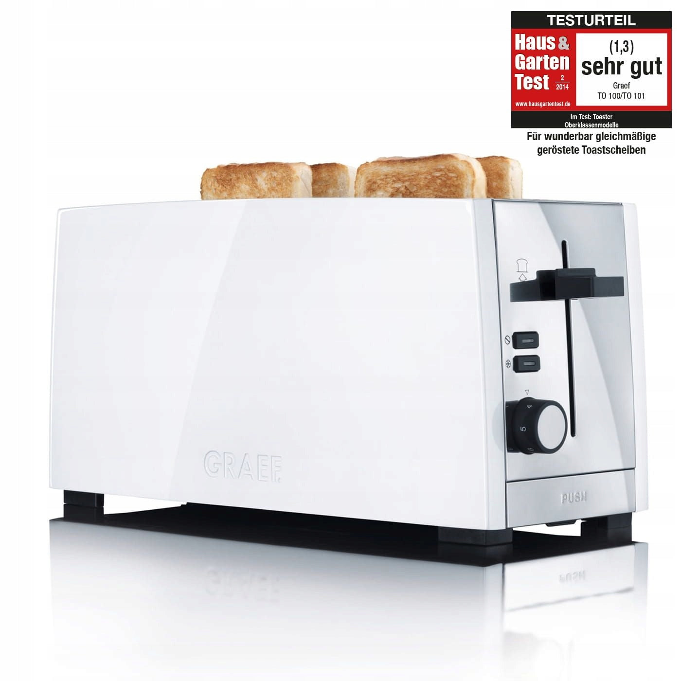 Electric toaster Graef TO 100 (White)
