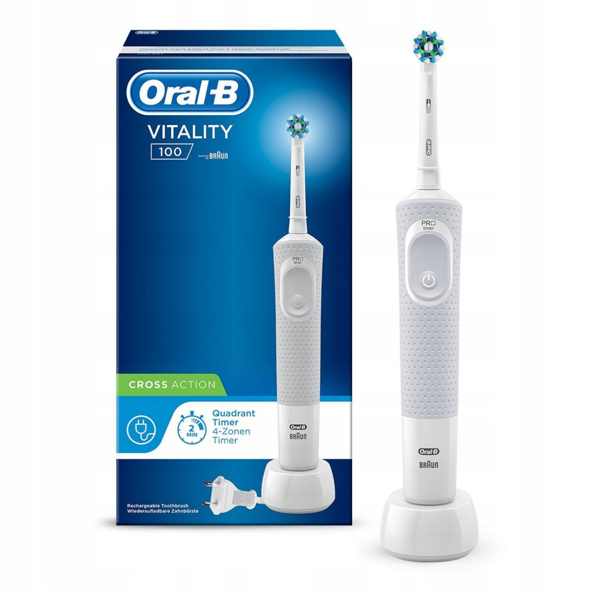 Electric toothbrush Oral-B Vitality D100 white 2D technology