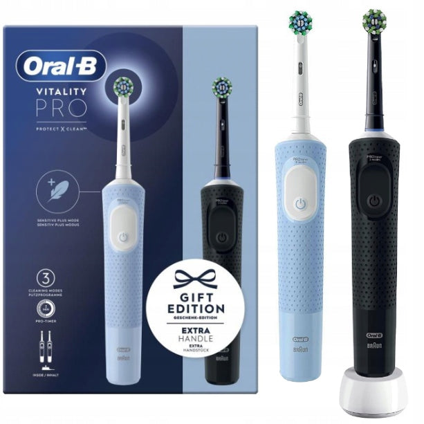 Electric toothbrush Oral-B Vitality Pro D103 Duo Black and Blue