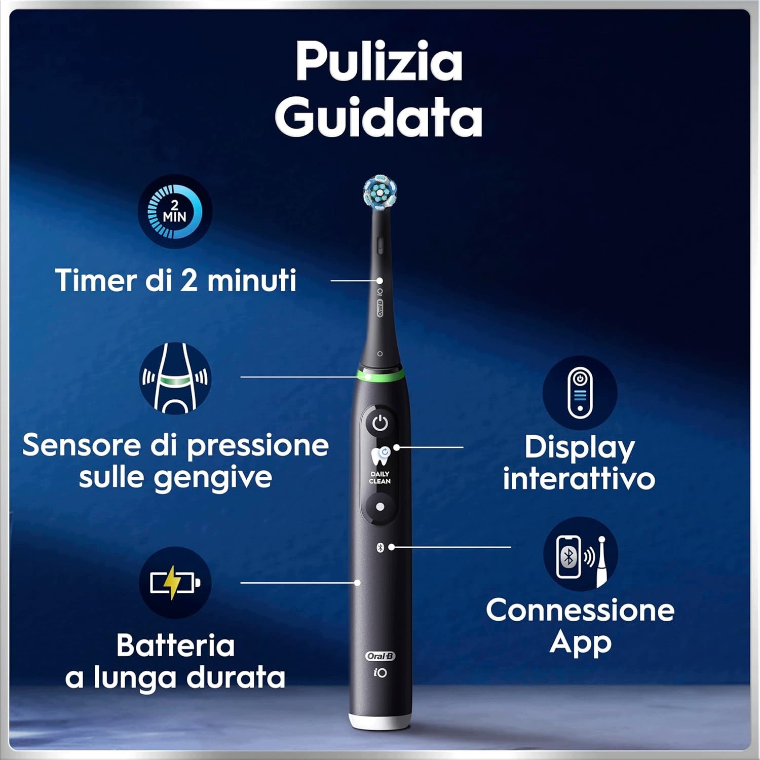 Electric toothbrush Oral-B iO Series 6 black 2 heads Dominant color black