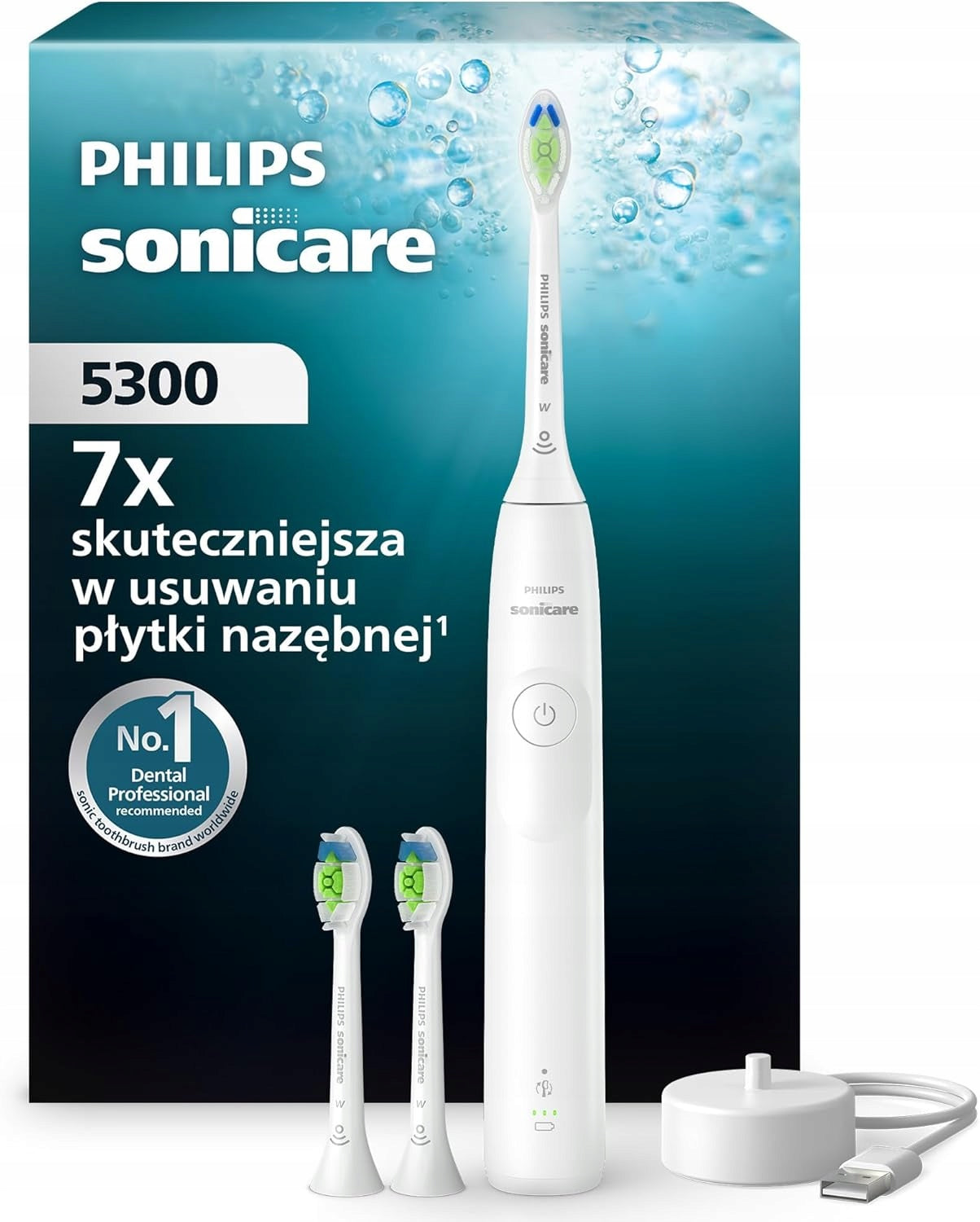 Electric toothbrush Philips Sonicare 5300 white pressure alert EasyStart