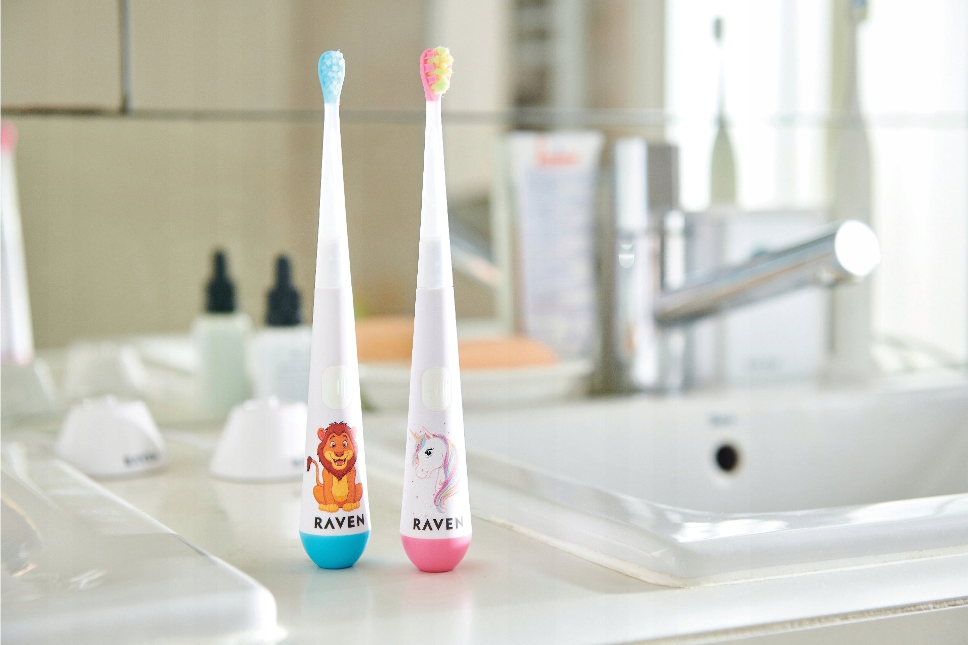 Electric toothbrush for children RAVEN ESOS002 Rechargeable + 2 Tips Packaging status original
