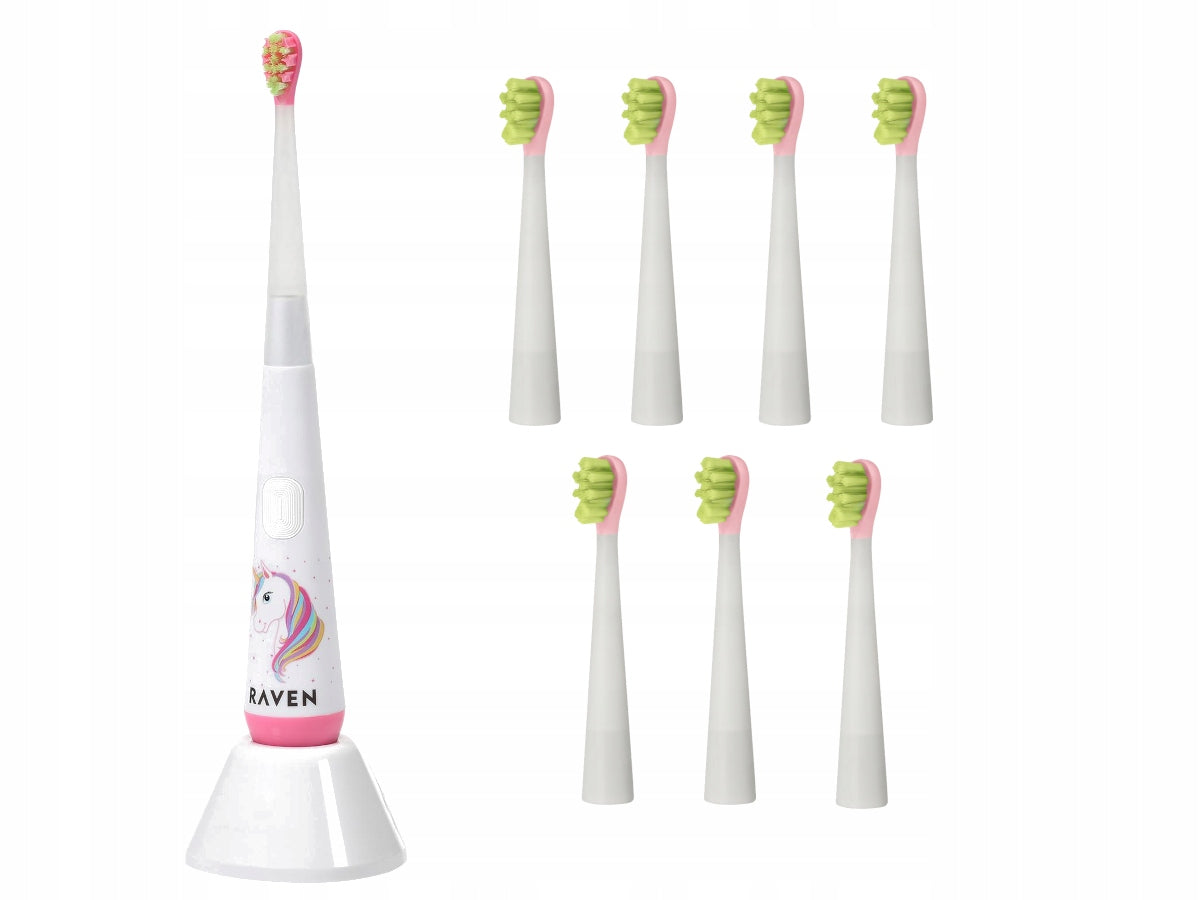 Electric toothbrush for children RAVEN ESOS003 Rechargeable + 8 Tips