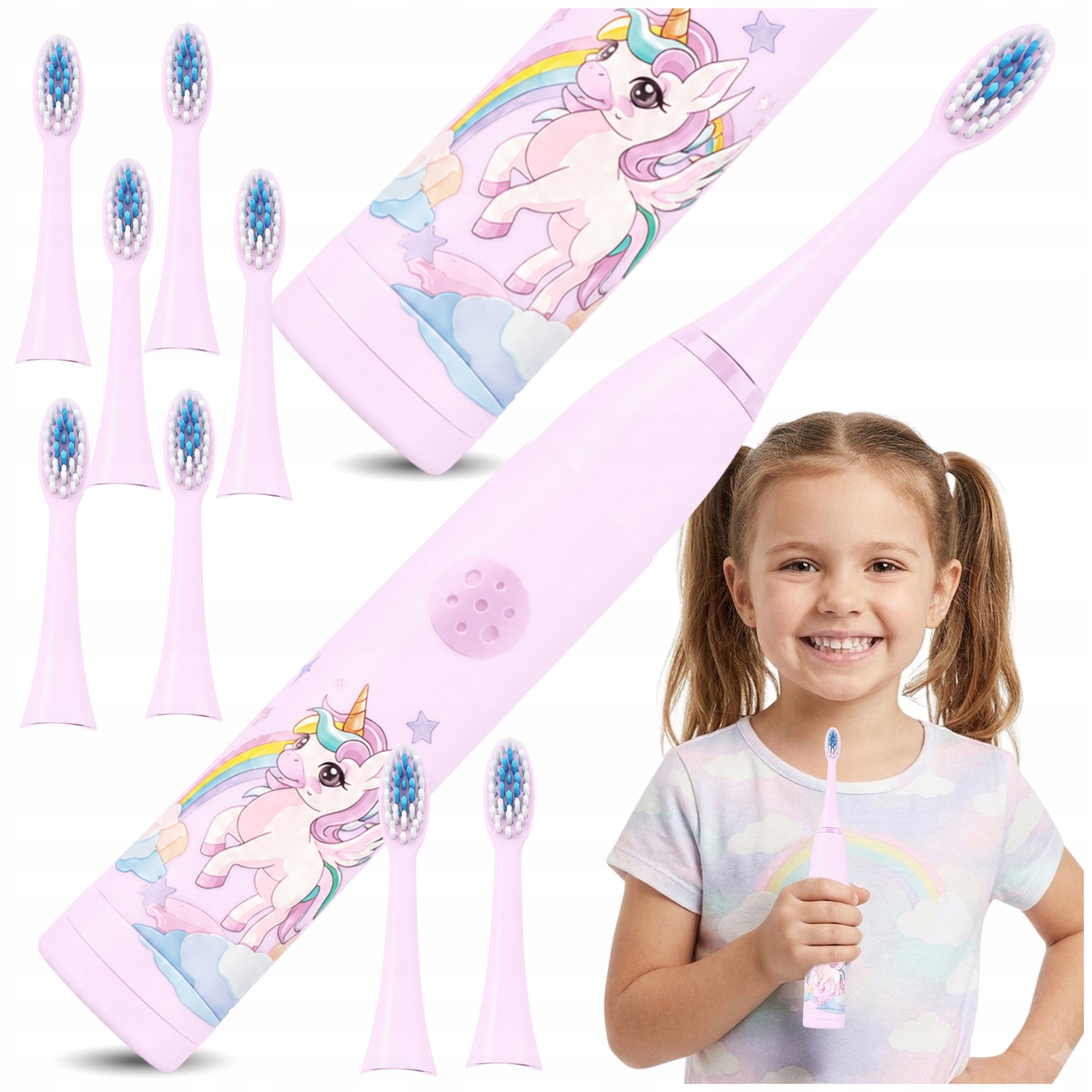 Electric toothbrush for children sonic teeth 4 modes + 8 tips