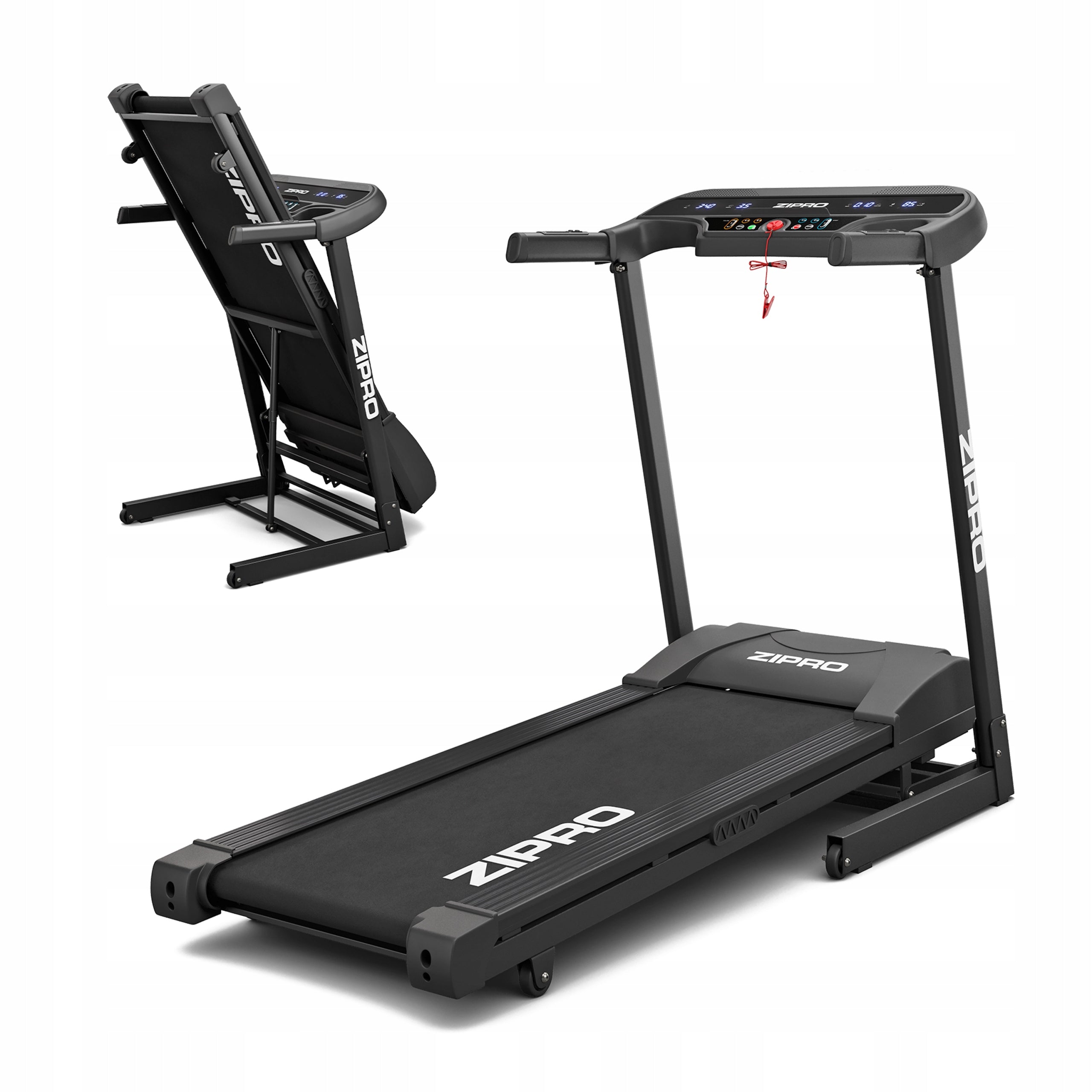 Electric training treadmill with inclination angle adjustment - Pulse Zipro