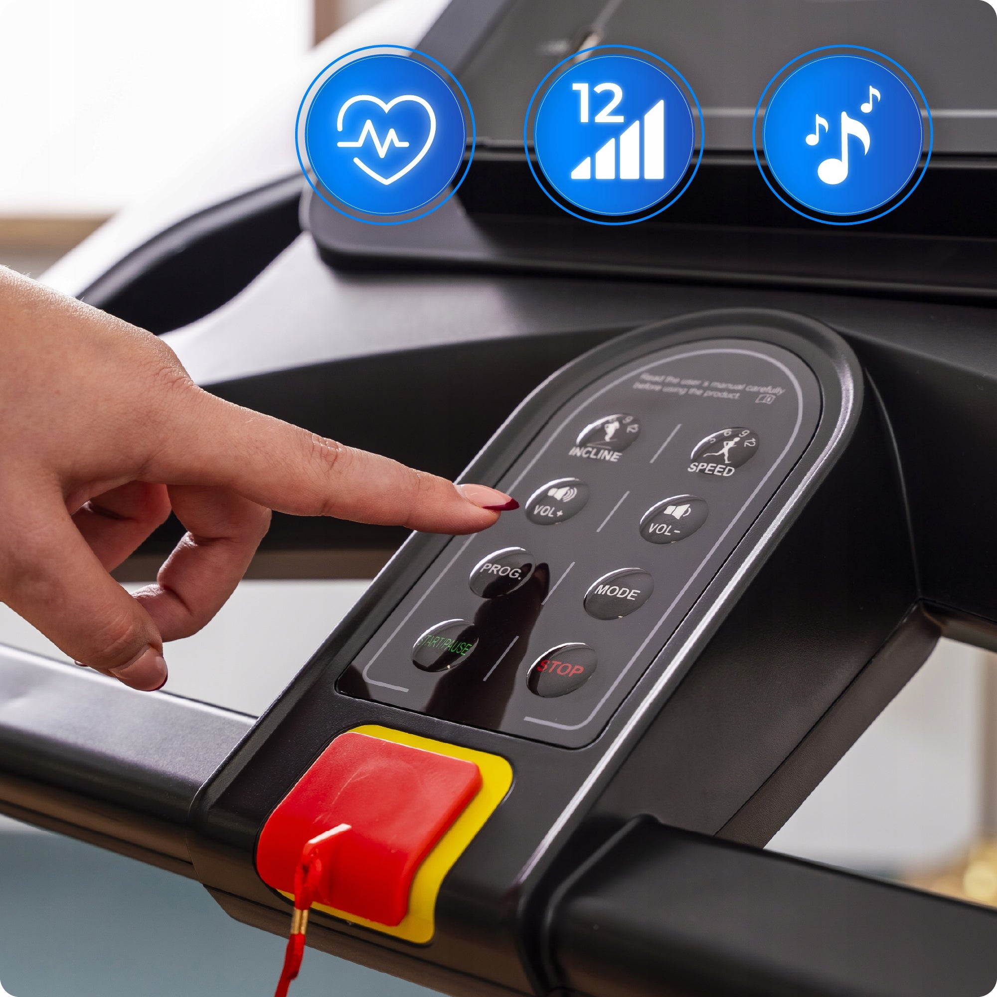 Electric treadmill 18 km/h 160kg home PAS 45CM APPLICATION lift THUNDER Maximum user weight 160 kg