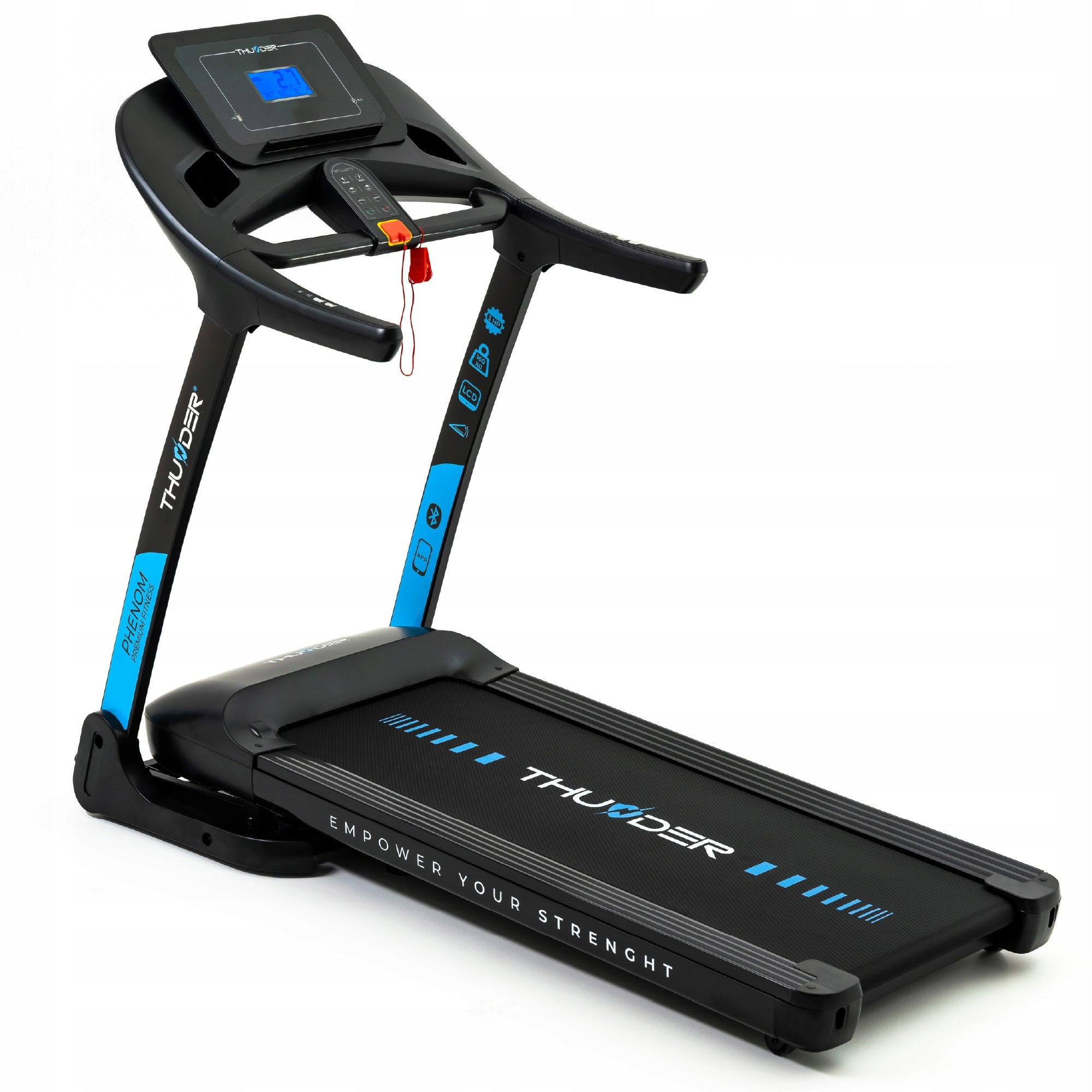 Electric treadmill 18 km/h 160kg home PAS 45CM APPLICATION lift THUNDER