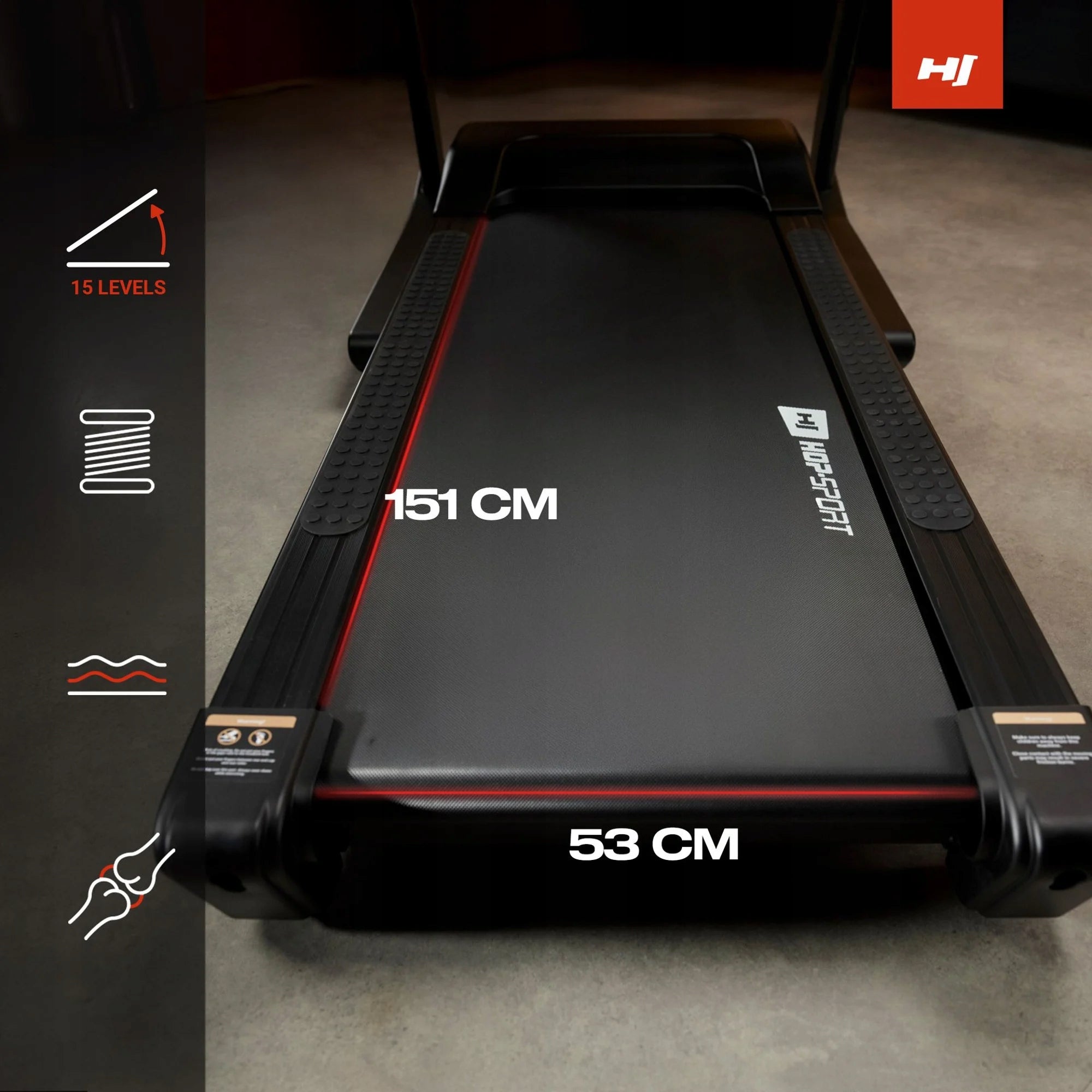 Electric treadmill 4,5KM Folding 22km/h Wide Belt Shock Absorption Brand Hop-Sport