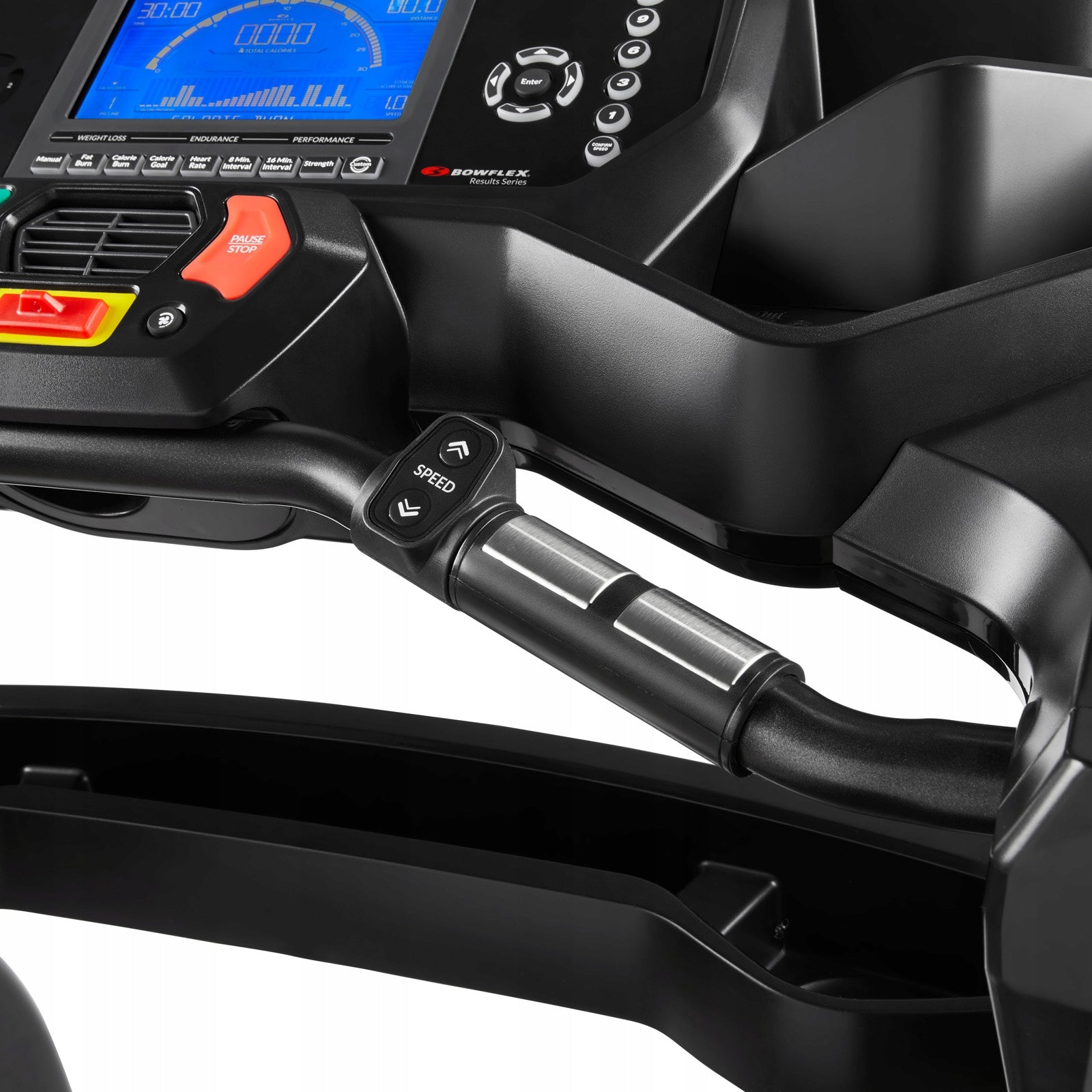 Electric treadmill Bowflex BXT 128 to 147 kg Additional features Bluetooth speakers keyboard shortcuts transport wheels place for water bottle place for mobile phone/tablet foldable display