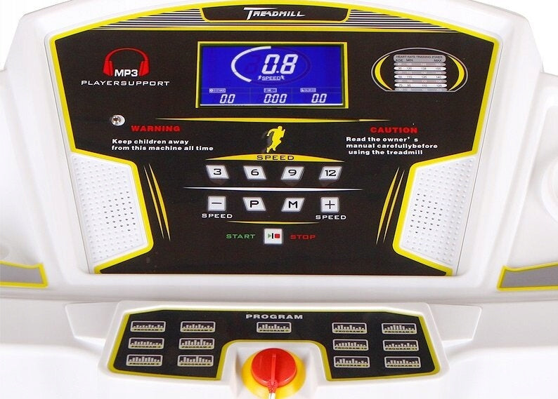 Electric treadmill HERTZ FITNESS Basic 12km/h Measurements training duration pulse distance burned calories speed fat