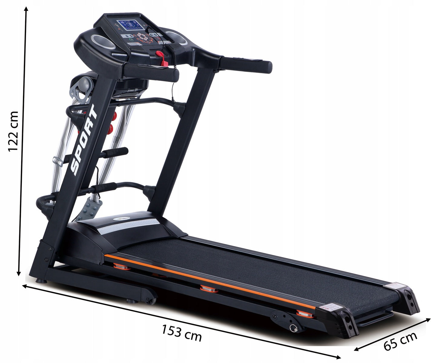 Electric treadmill HRS T-280M home dumbbell massager shock absorption foldable Packaging status original