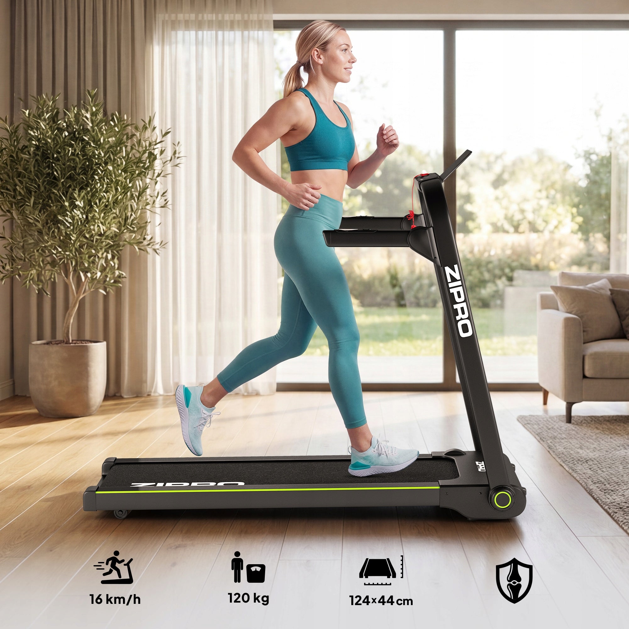 Electric treadmill Home Folding Training Zipro Jogger up to 120 kg Packaging status original