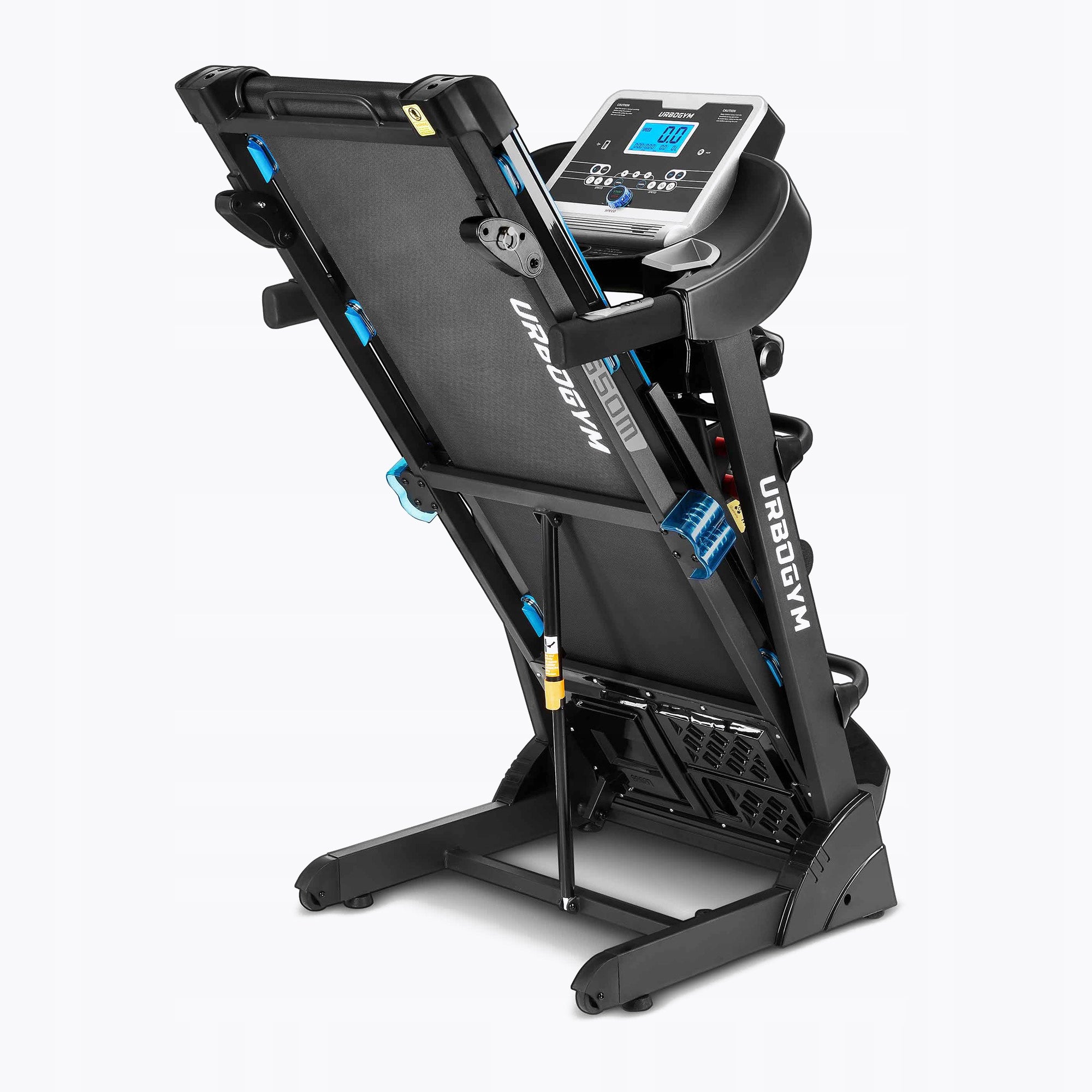Electric treadmill UrboGym V650M OS Measurements training duration distance speed pulse burned calories