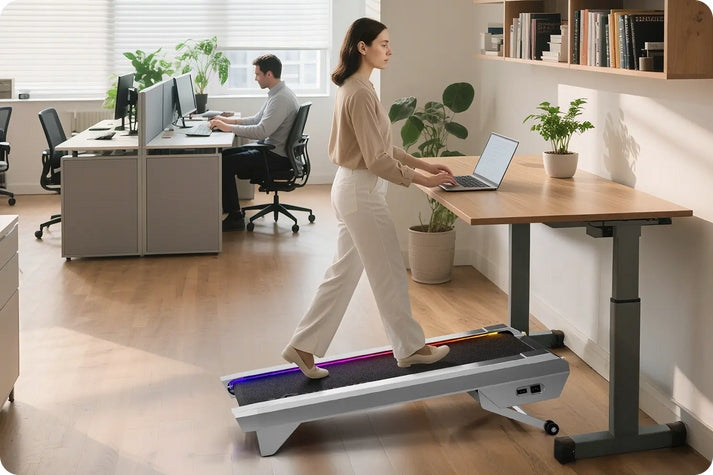 Electric treadmill Urevo Urevo CyberPad OFFICE 2, 14% 6KM/H, Silver Additional features keyboard shortcuts place for mobile phone/tablet foldable tilt angle adjustment mobile device compatibility