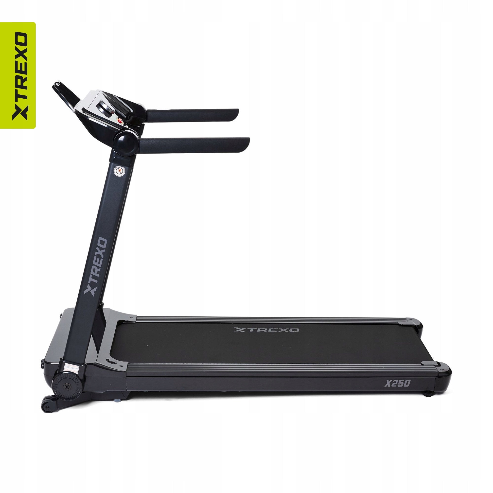 Electric treadmill XTREXO TXO-X250-B FOLDING ANGLE ADJUSTMENT 1-16 km/h Measurements training duration distance speed burned calories