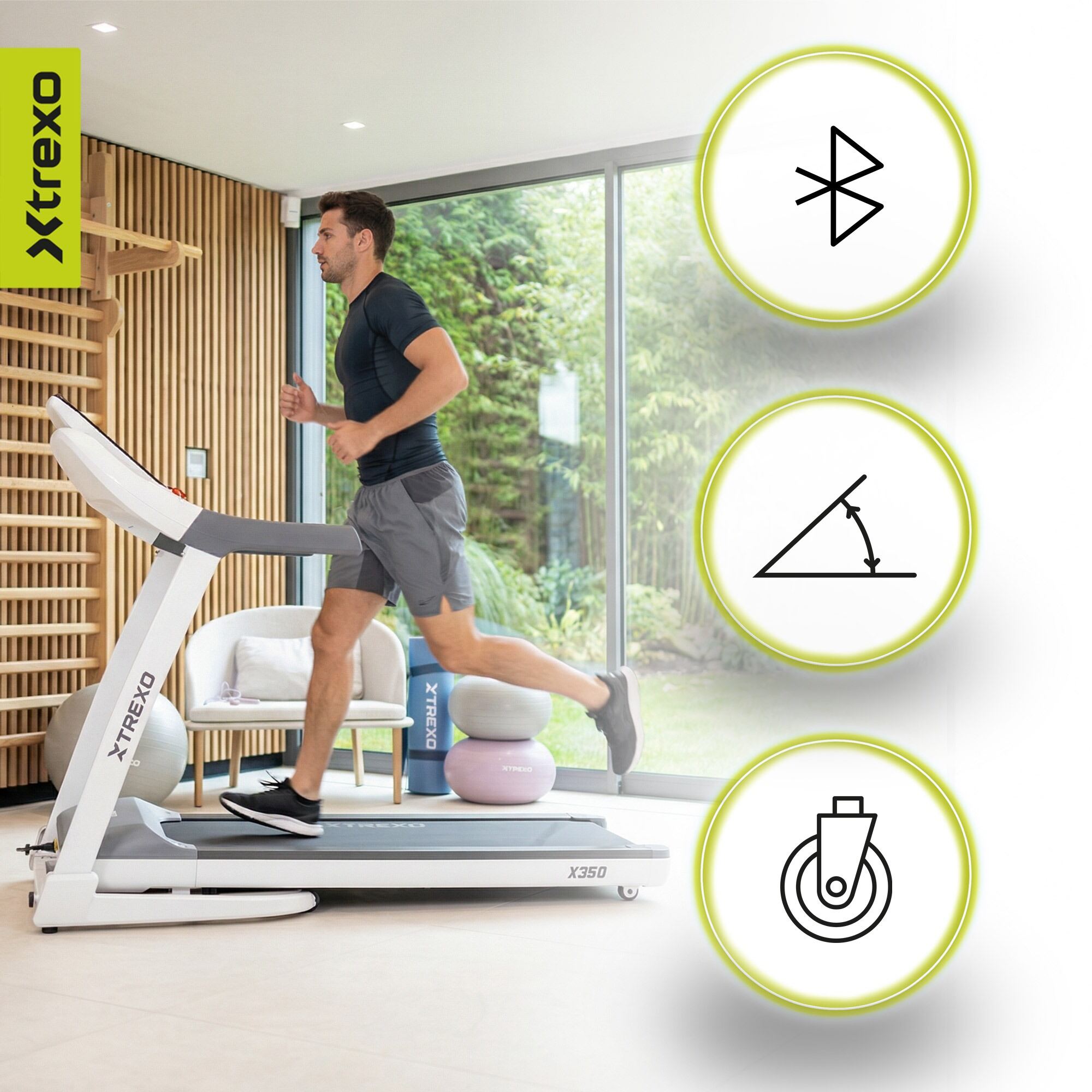 Electric treadmill XTREXO TXO-X350-W 1-16 km/h 157x79x127cm Kind electric