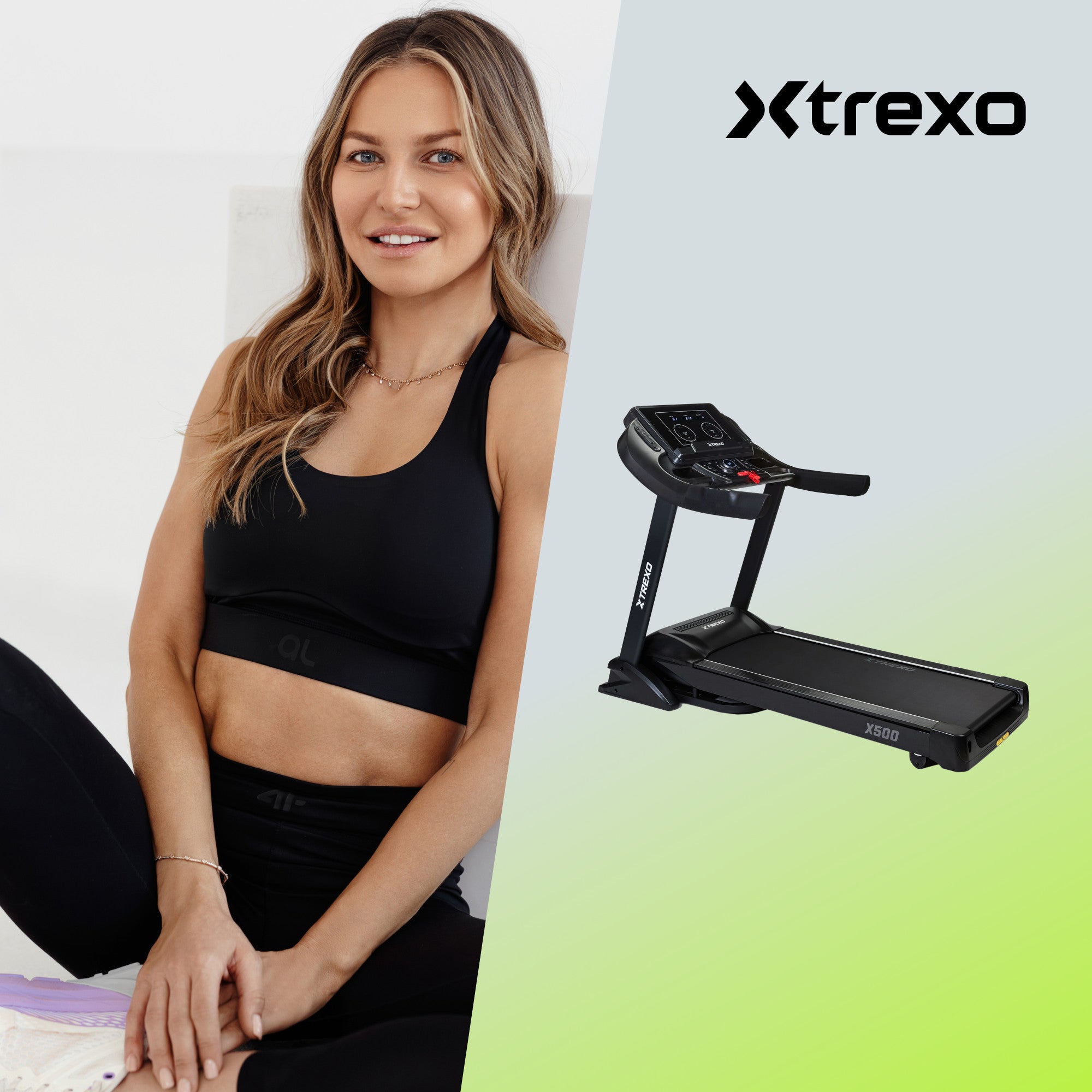 Electric treadmill XTREXO TXO-X500 black 1-20KM/H Folding Adjustable Packaging status original