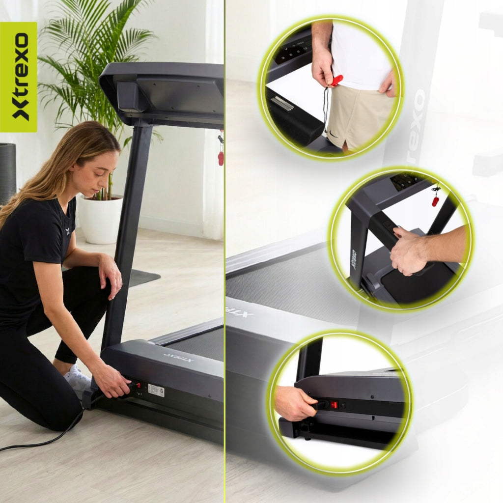 Electric treadmill XTREXO X450 black 18 levels Wide belt Shock absorption Model other