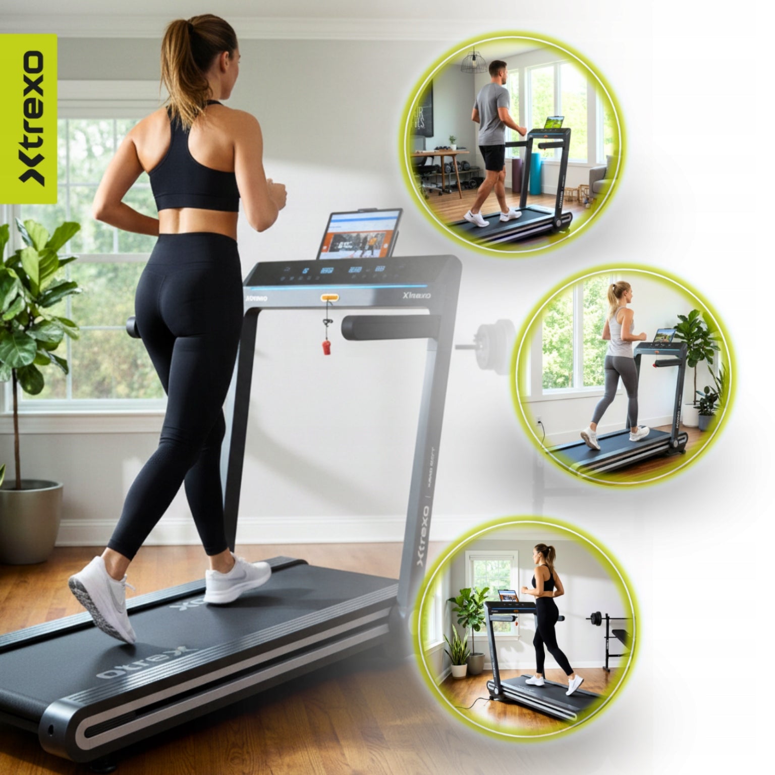 Electric treadmill XTREXO X600 Soft tilt adjustment Shock absorption Product weight 62 kg