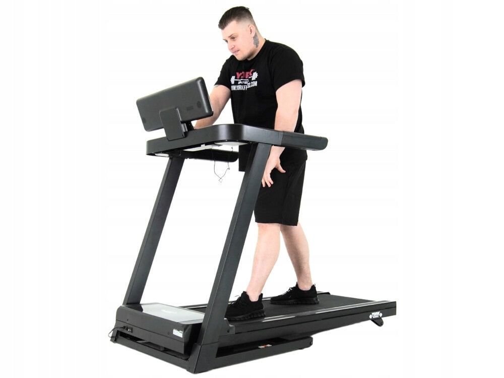 Electric treadmill YORK FITNESS HT5 1470W 18km/h Additional features foldable display transport wheels place for water bottle keyboard shortcuts touch sensors safety key tilt angle adjustment training programs