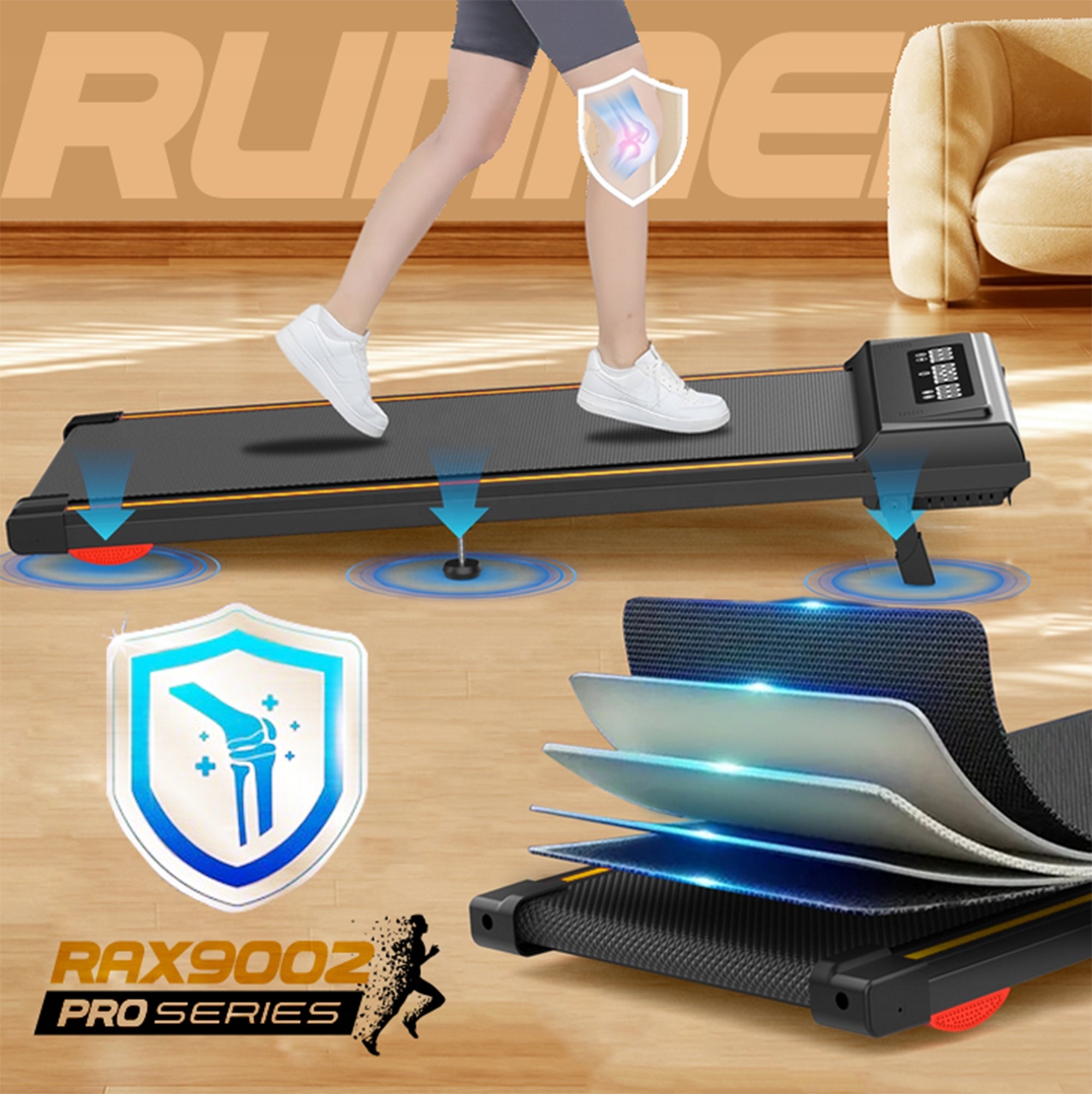 Electric treadmill for walking home under the bed Walkingpad 12km/h RAX9002 Brand Runner Athletix