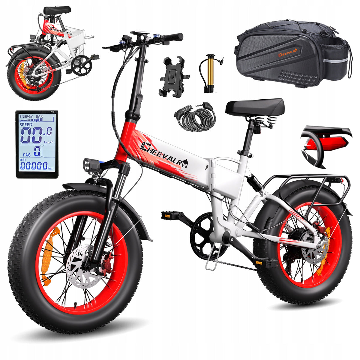Electric vehicle 1500W 20AH 46km/h 150HP 20*4,0" Hydraulic 7 speed