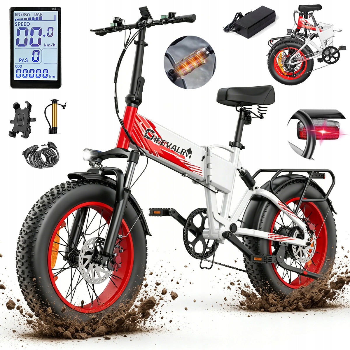 Electric vehicle Cheevalry 1500W 20AH 150HP 20*4" Shimano Oil brake
