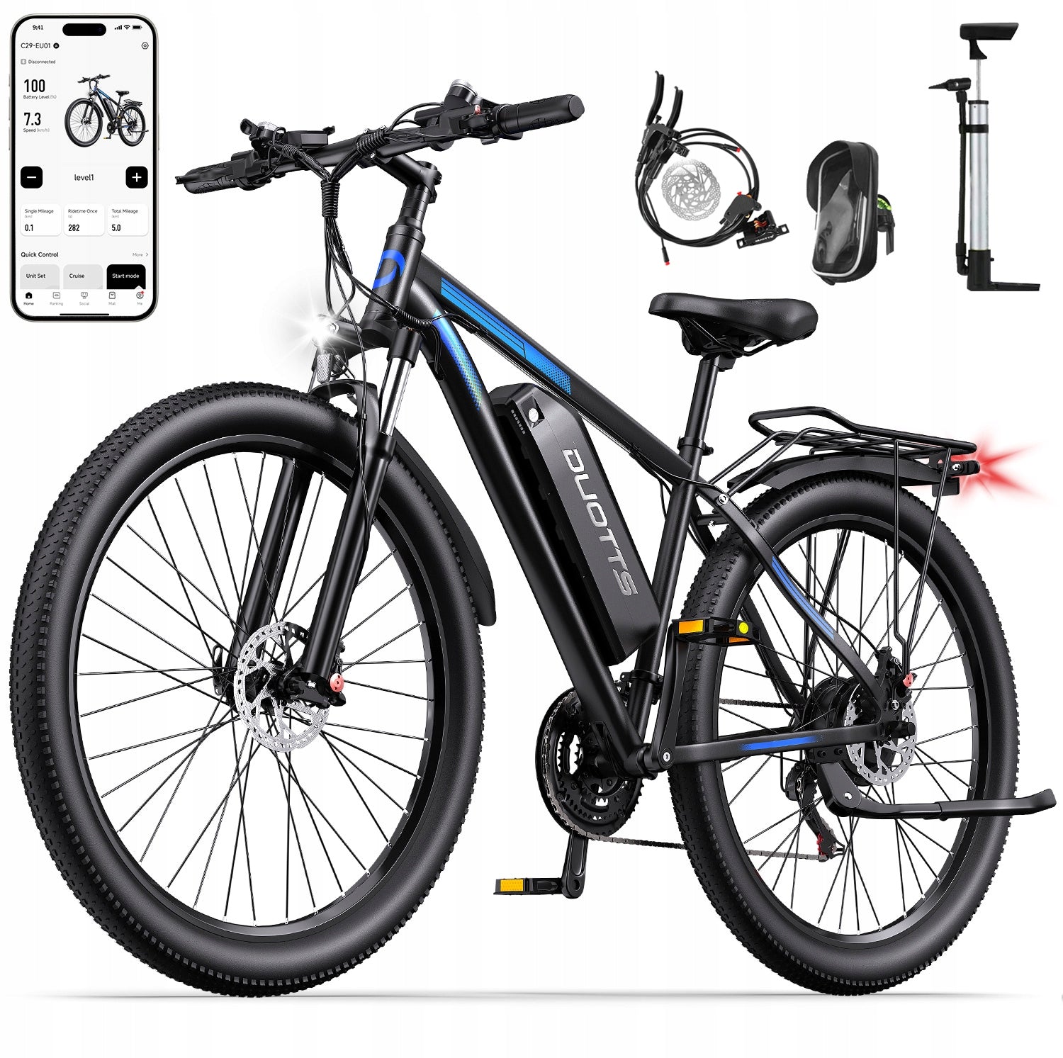 Electric vehicle Duotts C29-L MTB 1000W 48V 15Ah 55KM/H 29'' Shimano-21S