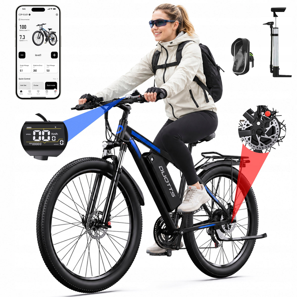 Electric vehicle Duotts C29-L MTB 48V 15Ah 52KM/H 29'' oil brakes