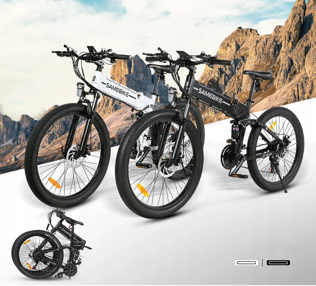 Electric vehicle Folded Oil brake samebike LO26-II 48V14AH 80KM 900W white Packaging status original
