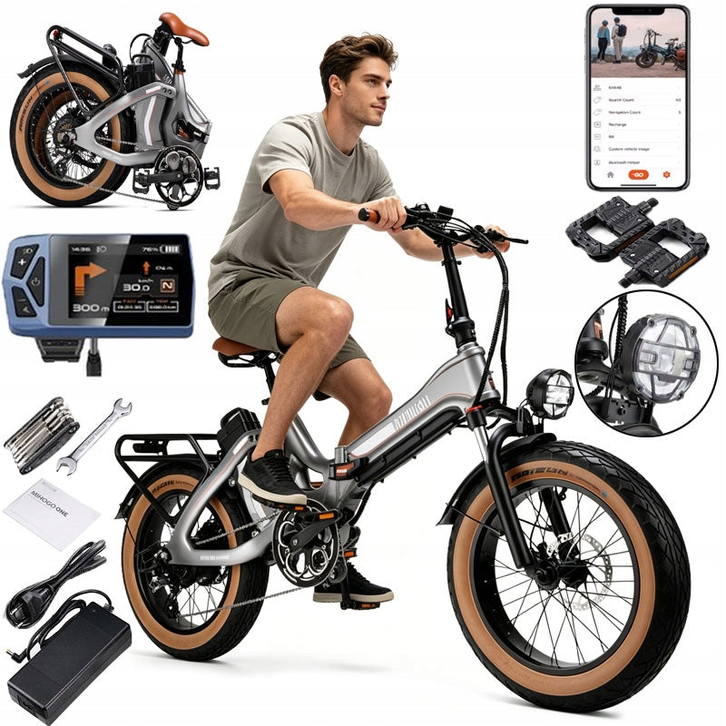 Electric vehicle Folding MIHOGO ONE 1000W 45km/h 270km 48V 28.8AH Grey